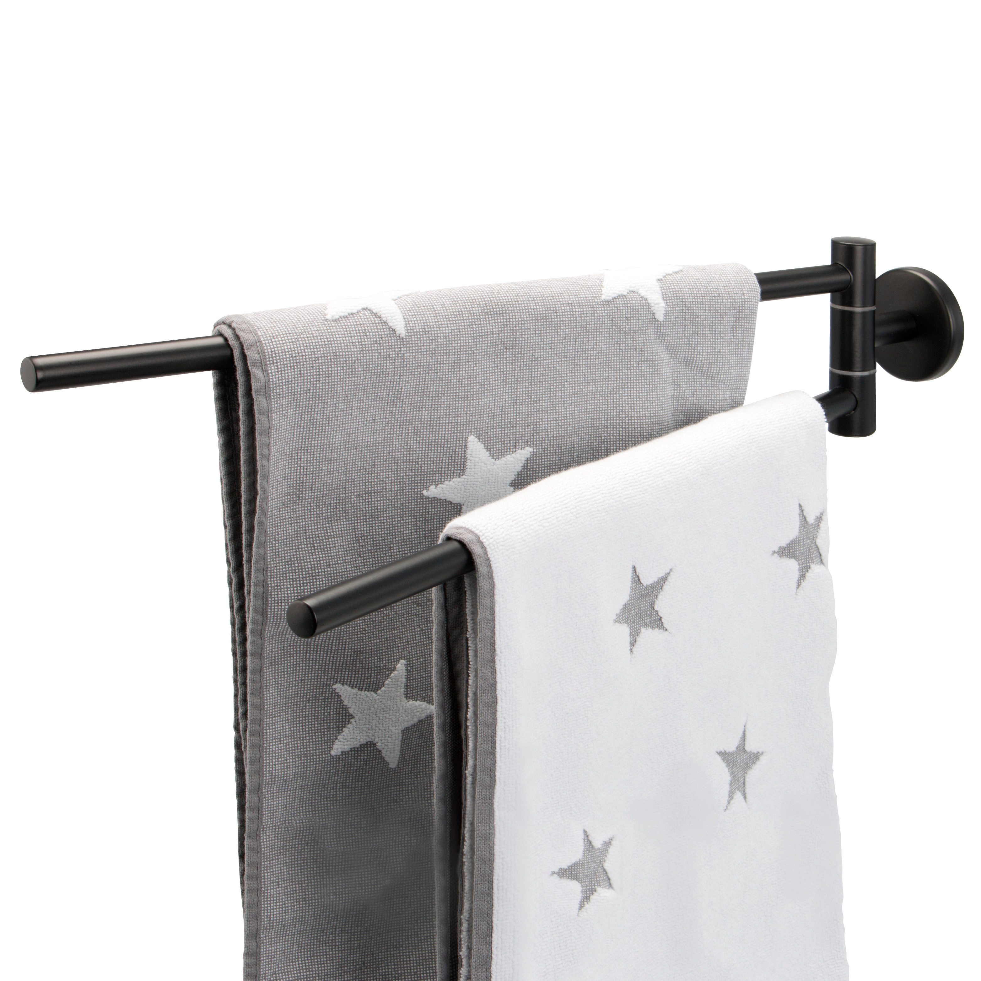 bremermann Handtuchstange Bad-Serie PIAZZA BLACK - aus Edelstahl matt schwa günstig online kaufen