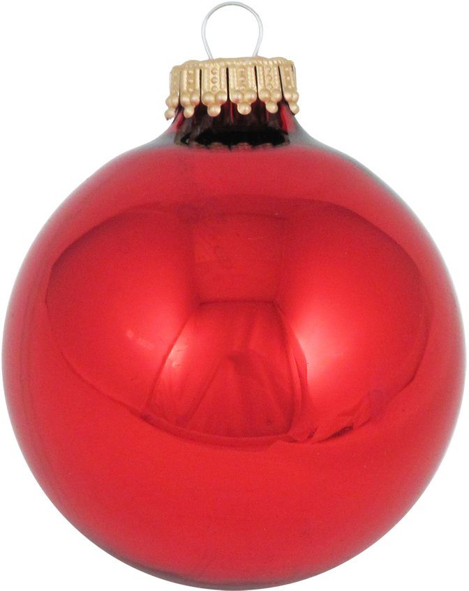 Krebs Glas Lauscha Weihnachtsbaumkugel CBK70159, Weihnachtsdeko rot, Christbaumschmuck, Christbaumkugeln Glas (8 St)