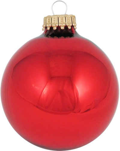 Krebs Glas Lauscha Weihnachtsbaumkugel »CBK70159, Weihnachtsdeko rot, Christbaumschmuck, Christbaumkugeln Glas« (8 St)