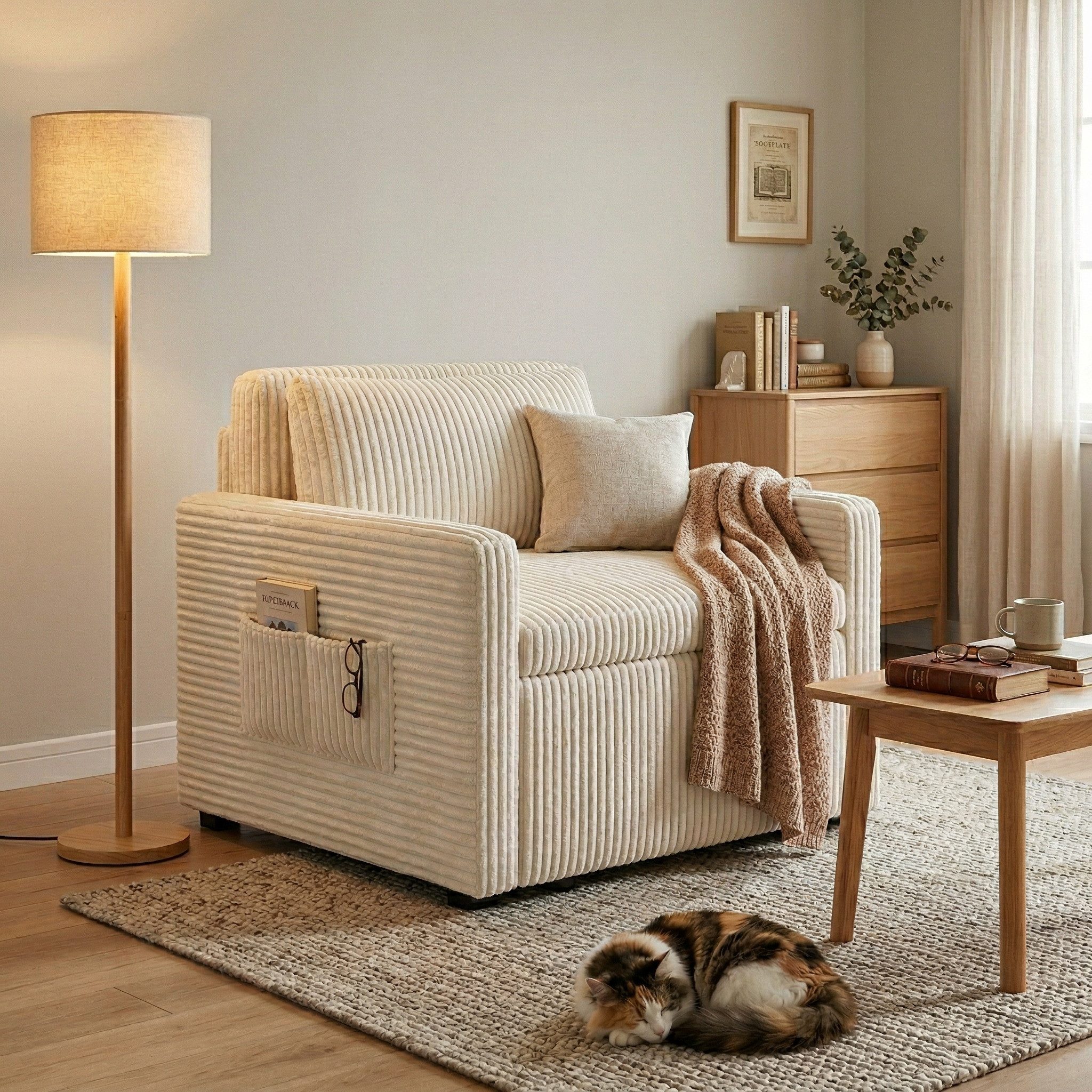 Bealife Sessel 3 in 1 Klappsessel, Schlafsessel, Liegesessel, 191 cm erweiterte (Schlafsofa)