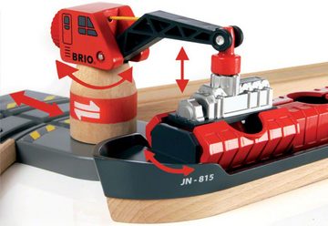 BRIO® Spielzeug-Eisenbahn BRIO® WORLD, Container Hafen Set, (Set), FSC®- schützt Wald - weltweit