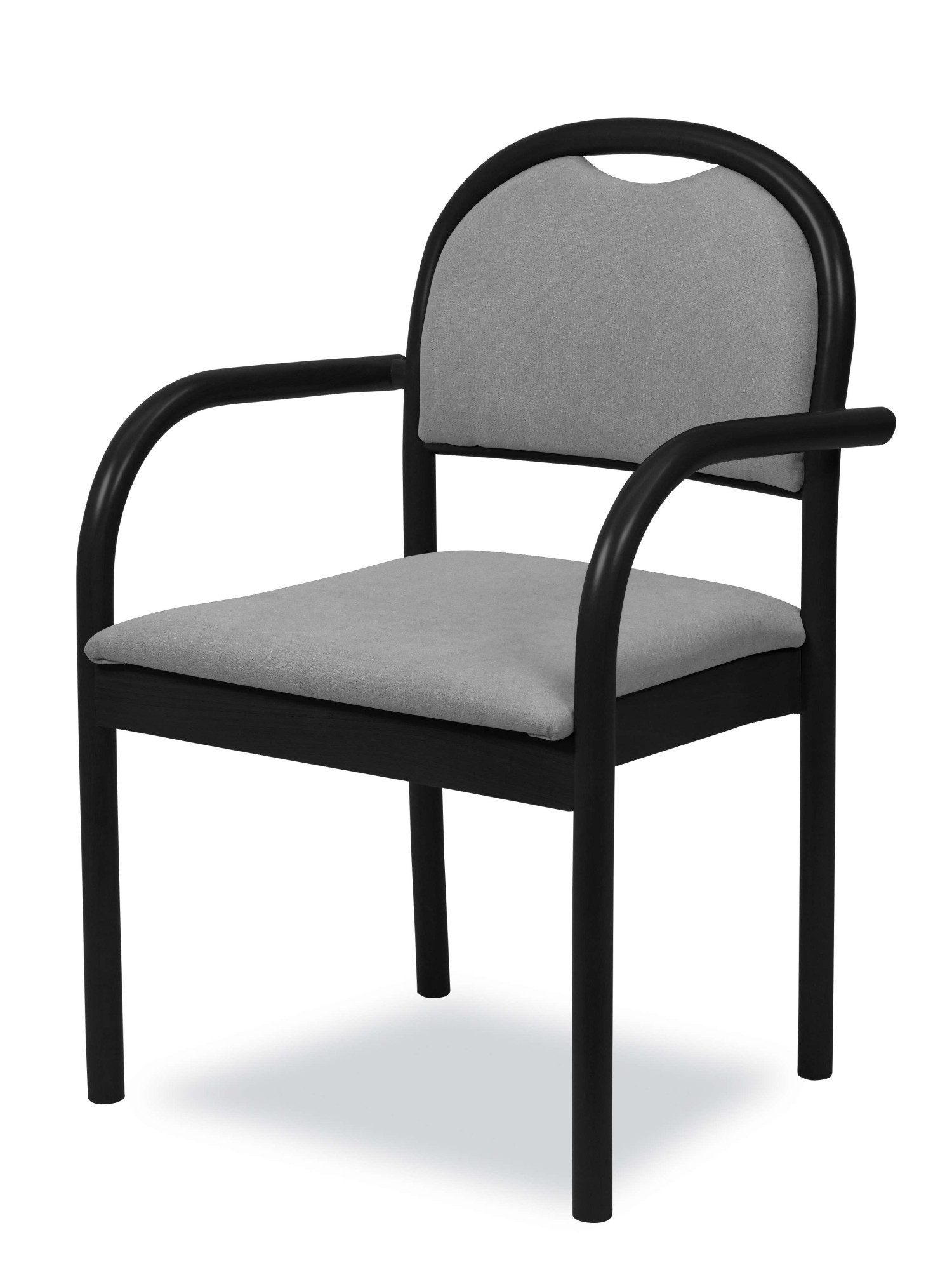 Home affaire Armlehnstuhl ROMA, Stuhl, Armlehnstuhl, Sessel, Komfortsessel, Made in Italy (1 St), Stapelbar, Fleckenabweisendes Gewebe, Massivholz