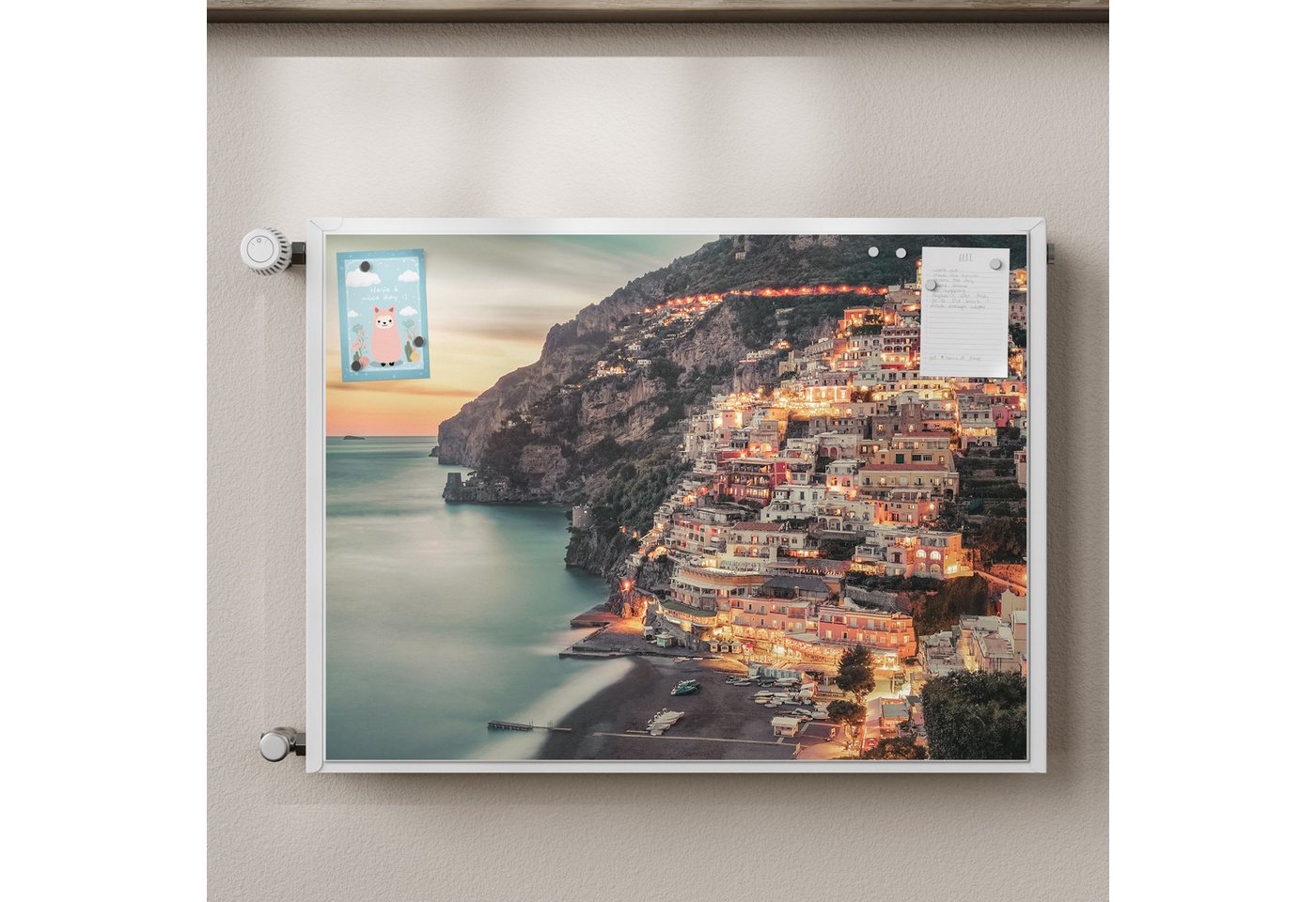 Thumbnail - DEQORI Magnetfolie 'Amalfi Abendglanz', beschreibbar Heizung Magnetmatte magnetisch Magnetfolie