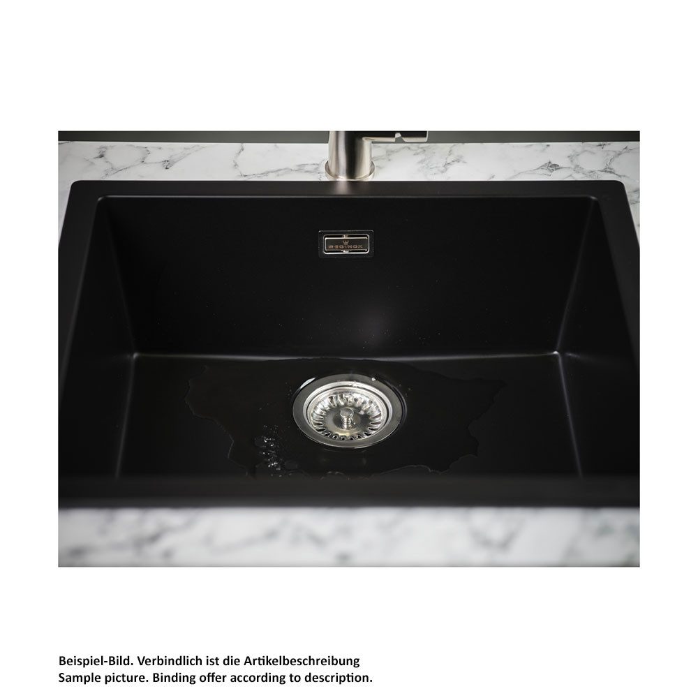 REGINOX Granitspüle Amsterdam 50, Regi-Granit Pure Black, 0/0 cm