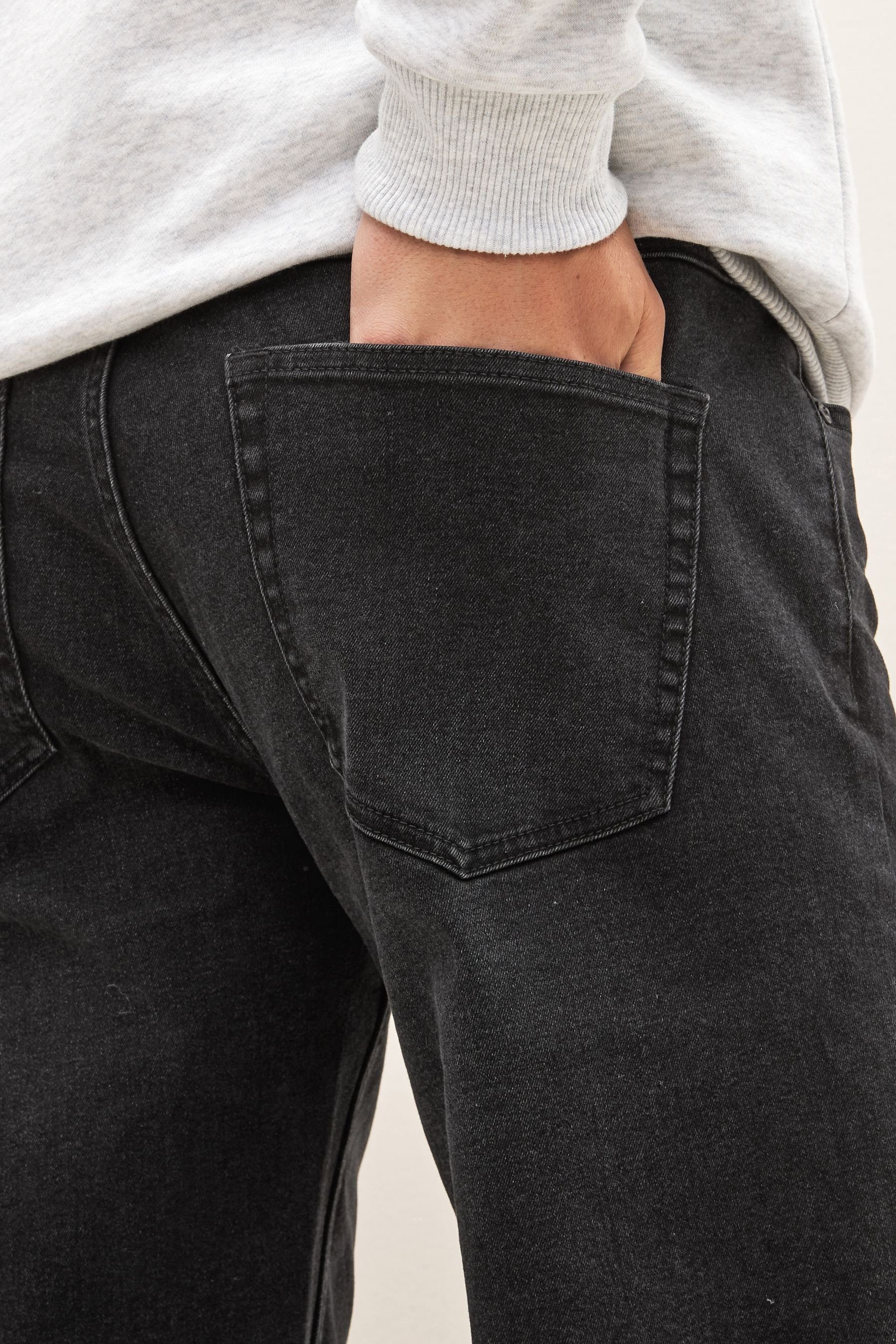 Next Straight-Jeans Straight-Fit Stretch-Jeans mit Gürtel (1-tlg)