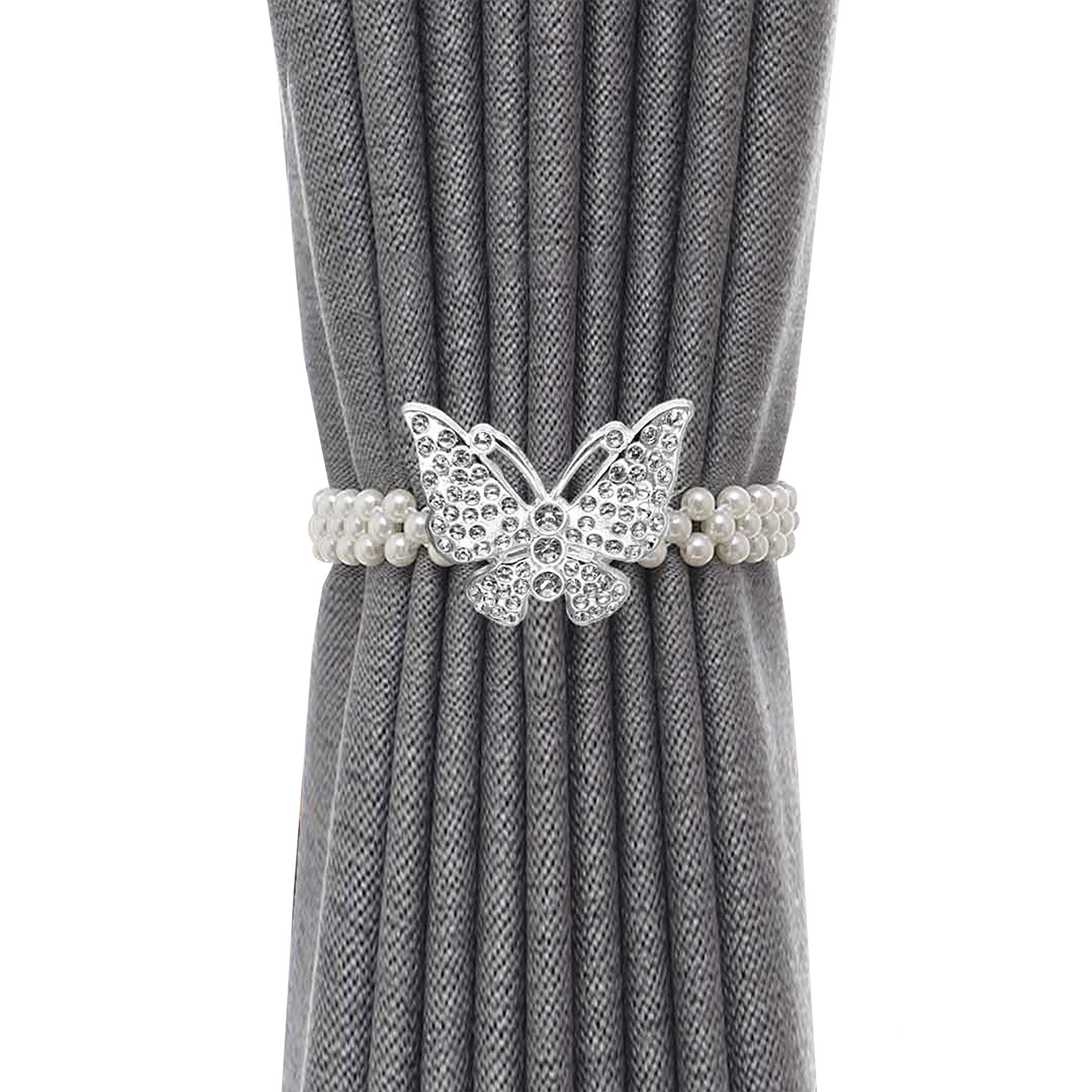 BYSURE Raffhalter, (2-tlg), Vorhang Raffhalter Schmetterling Perle günstig online kaufen