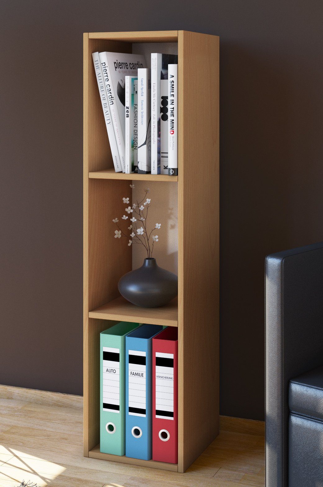 VCM Standregal Holz Stand Regal Aufbewahrung Deko Bücher Mendas 3