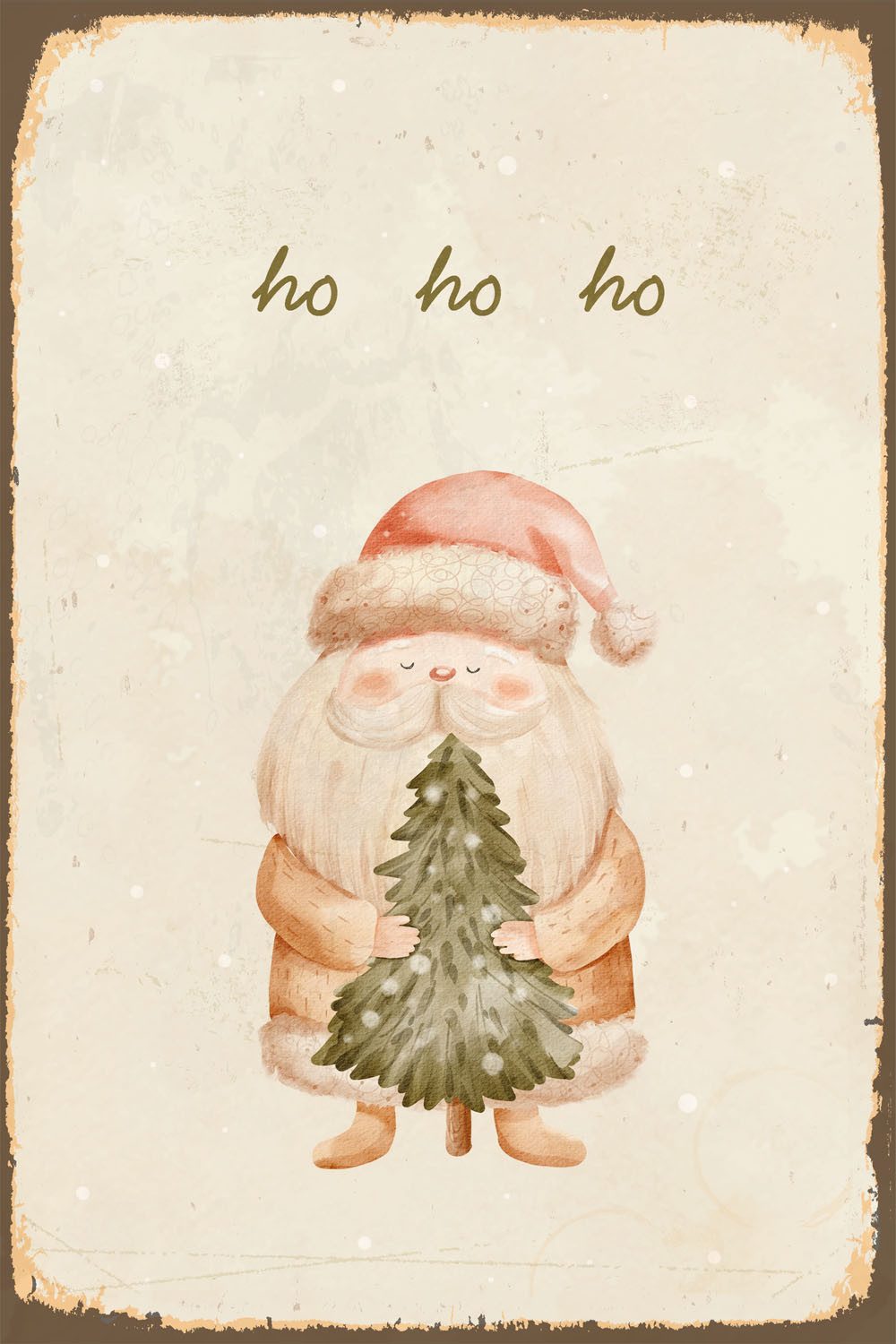 queence Alu-Dibond-Druck Weihnachtsmann, Weihnachten, Weihnachtsmann (1 St), ho ho ho, Schild