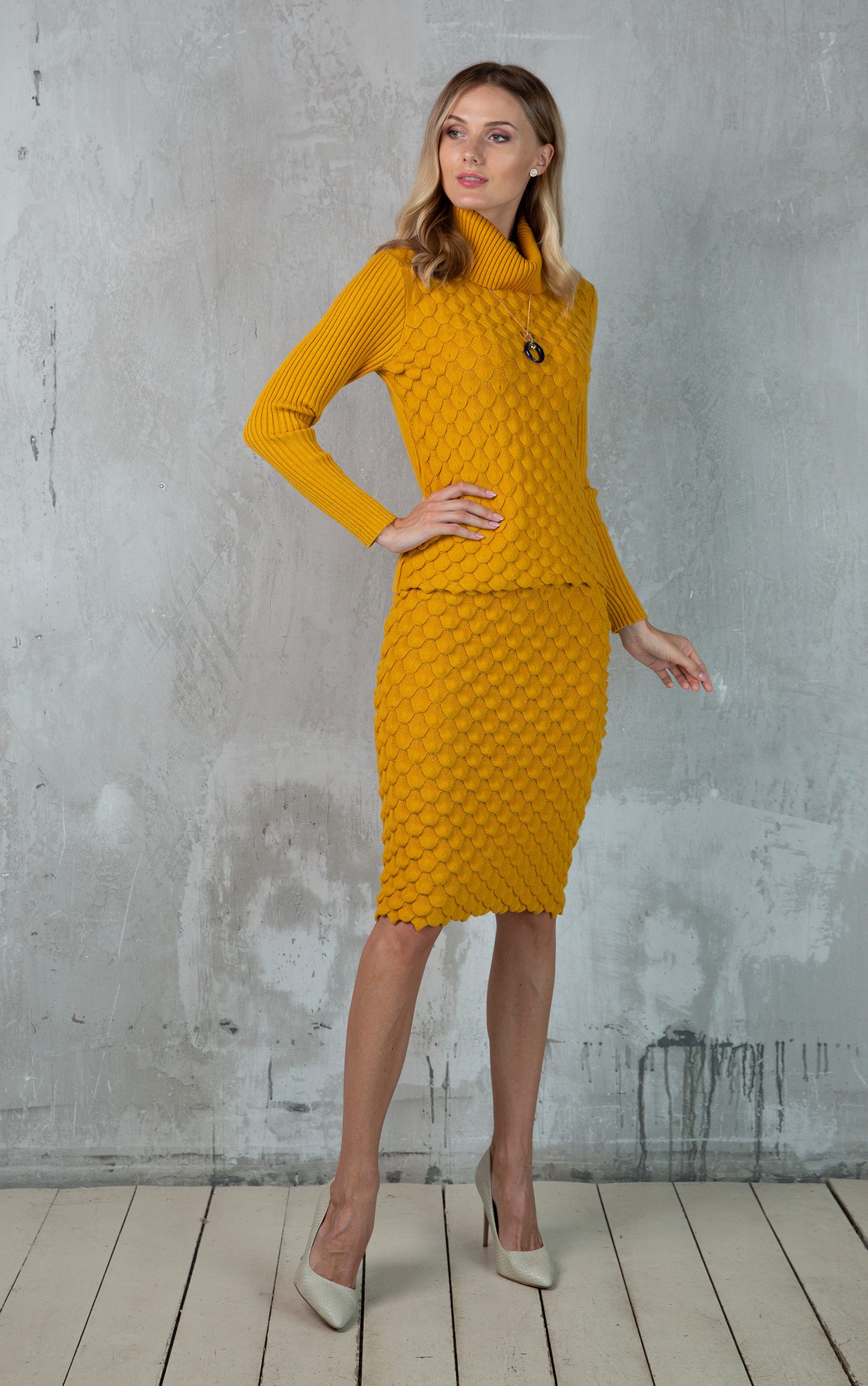 Passioni Rollkragenpullover aus strukturiertem Strick günstig online kaufen