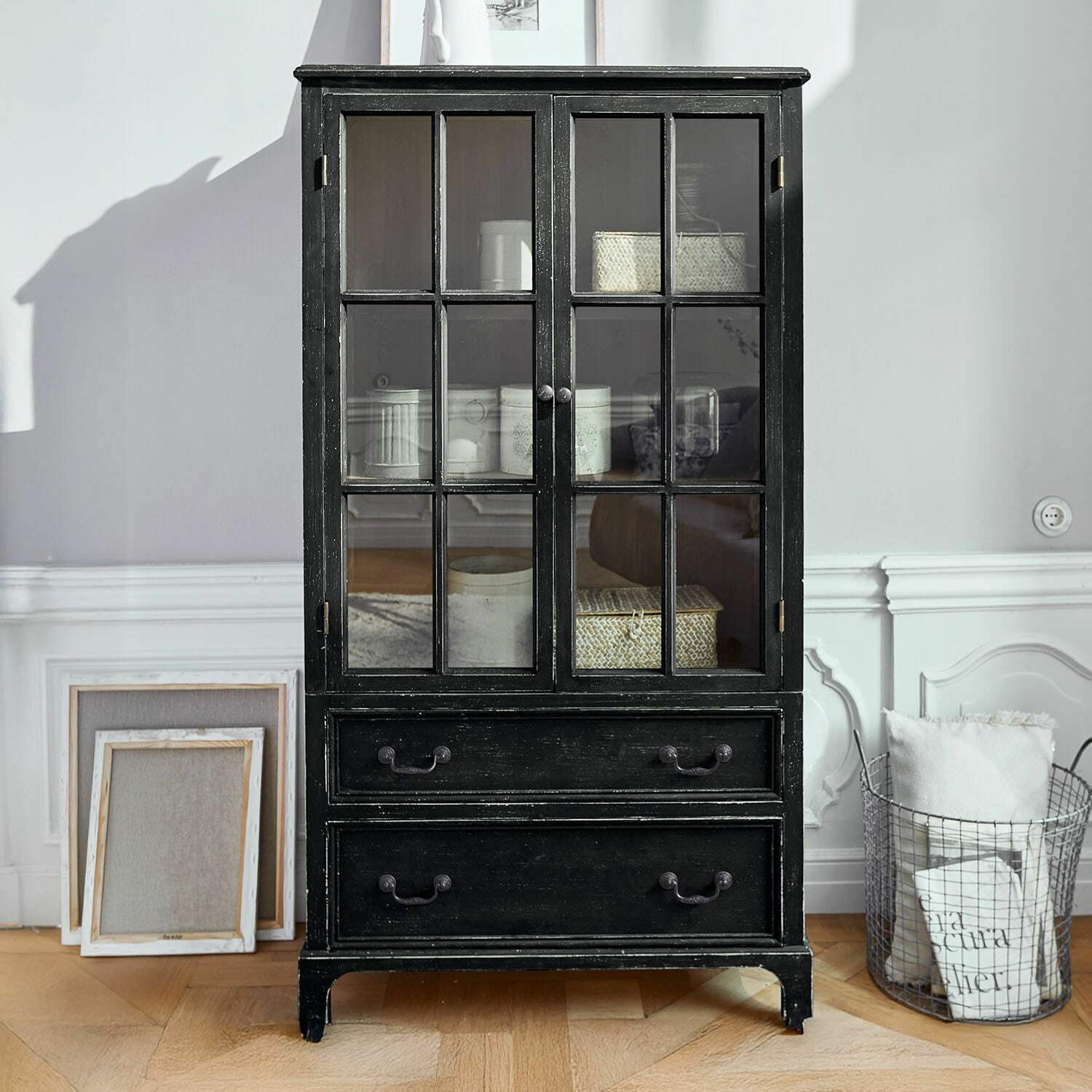 Mirabeau Hochschrank Schrank Jarrowfield antikschwarz