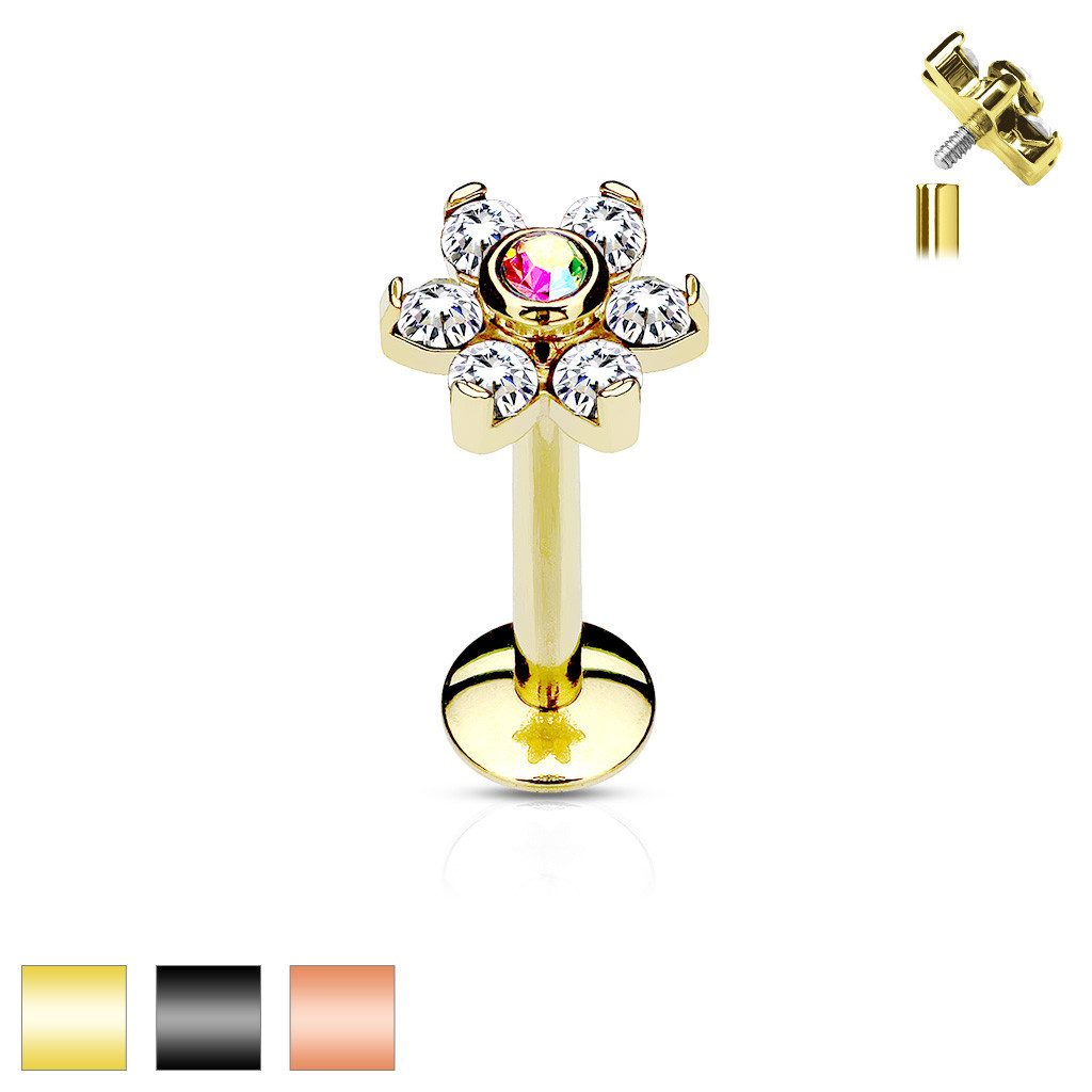 Taffstyle Piercing-Set Lippenpiercing Labret Madonna Ohr günstig online kaufen