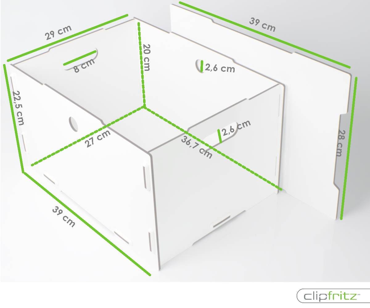 clipfritz Aufbewahrungsbox BOB, MDF, Ordnungsbox mit günstig online kaufen