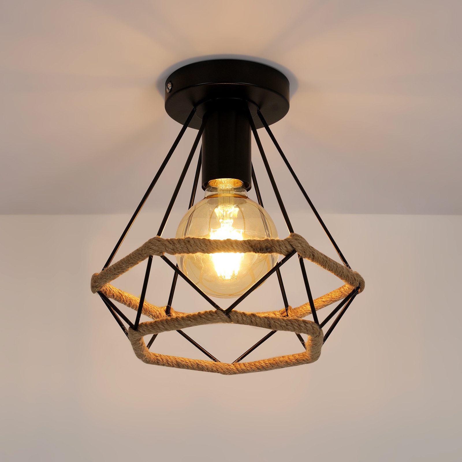 Goeco Deckenleuchte Diamant-Deckenlampe, Retro-Industrie-Kronleuchter, für günstig online kaufen