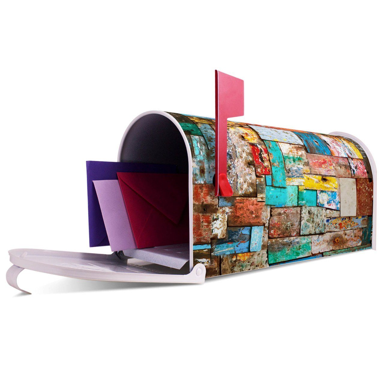 Amerikanischer 17 Mississippi USA), 51 Briefkasten x aus 22 x cm original Holzschindeln Briefkasten, banjado (Amerikanischer Mailbox weiß Bunte