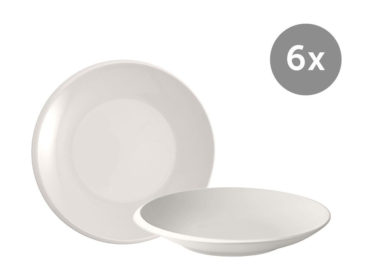 Villeroy & Boch Speiseteller Set Newmoon Schale flach und Speiseteller 12-tlg.