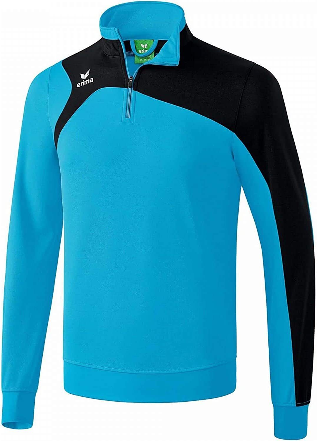 Erima Trainingsshirt Kinder Trainingstop Pullover Sweatshirt Club 1900 2.0 Blau Kurzreißverschluss