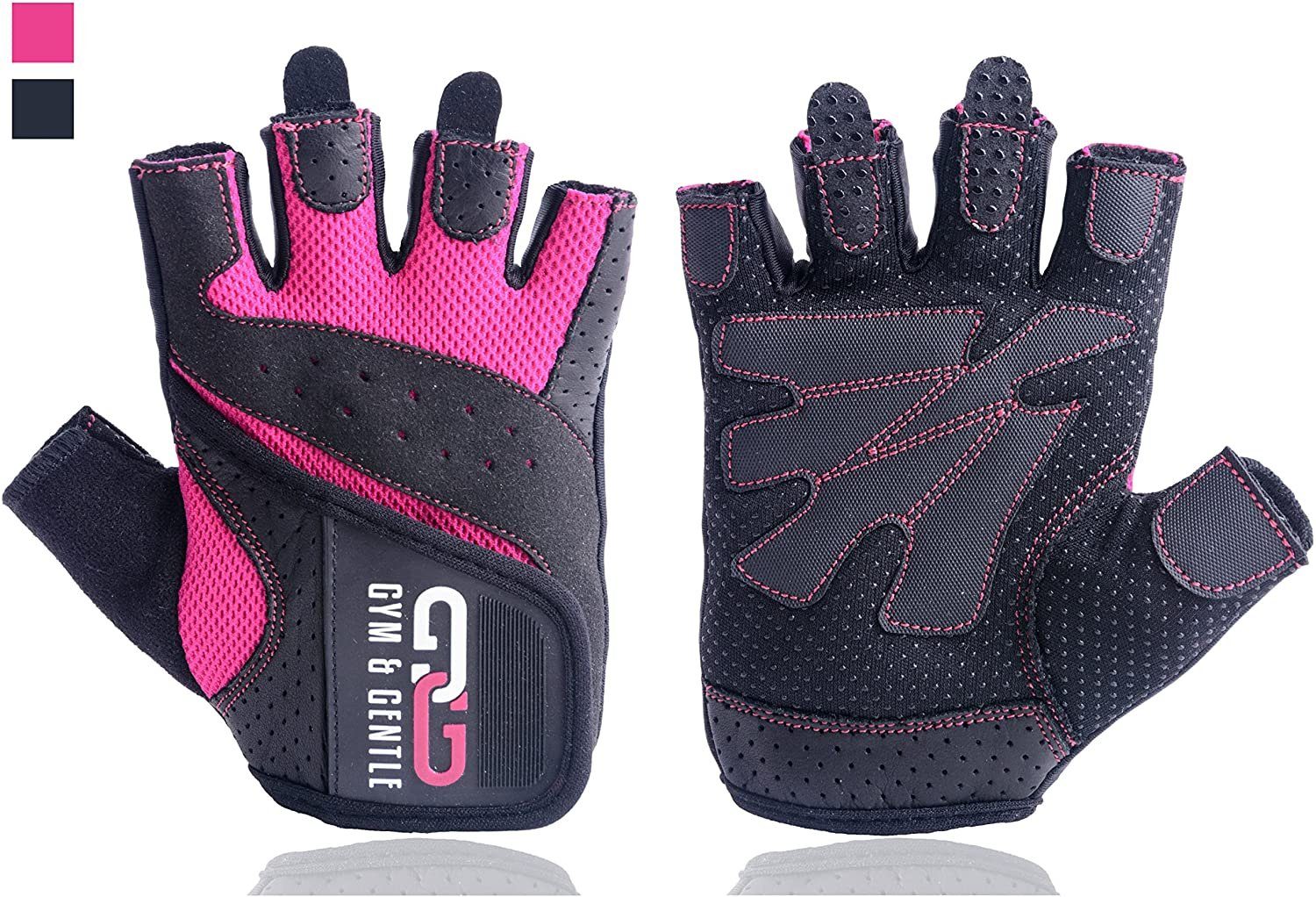 Gym & Gentle Trainingshandschuhe Fitnesshandschuhe für Damen - Schutz für Frauen beim Sport/Kraftsport pink
