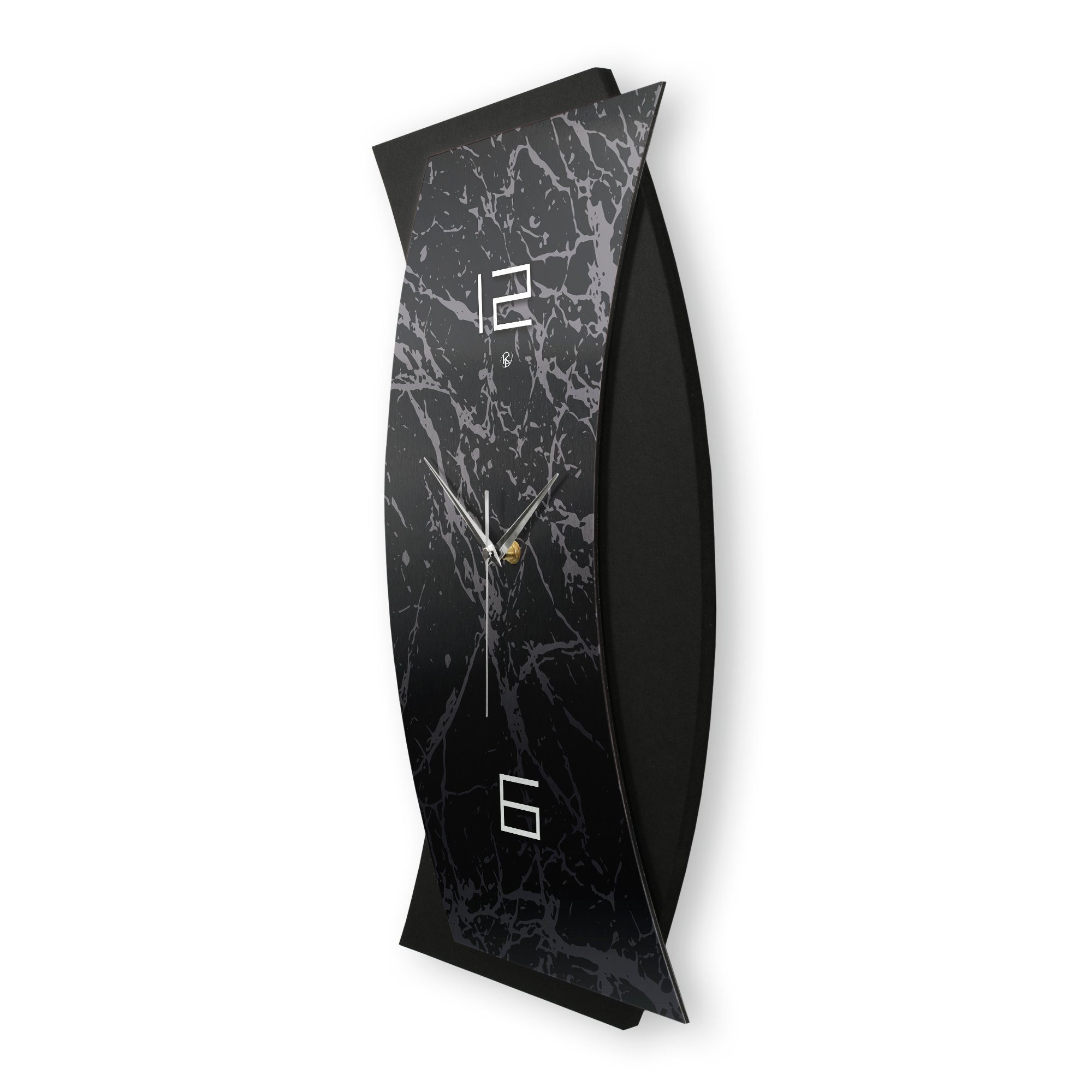 Kreative Feder Wanduhr 3D Designer-WANDUHR Dark günstig online kaufen