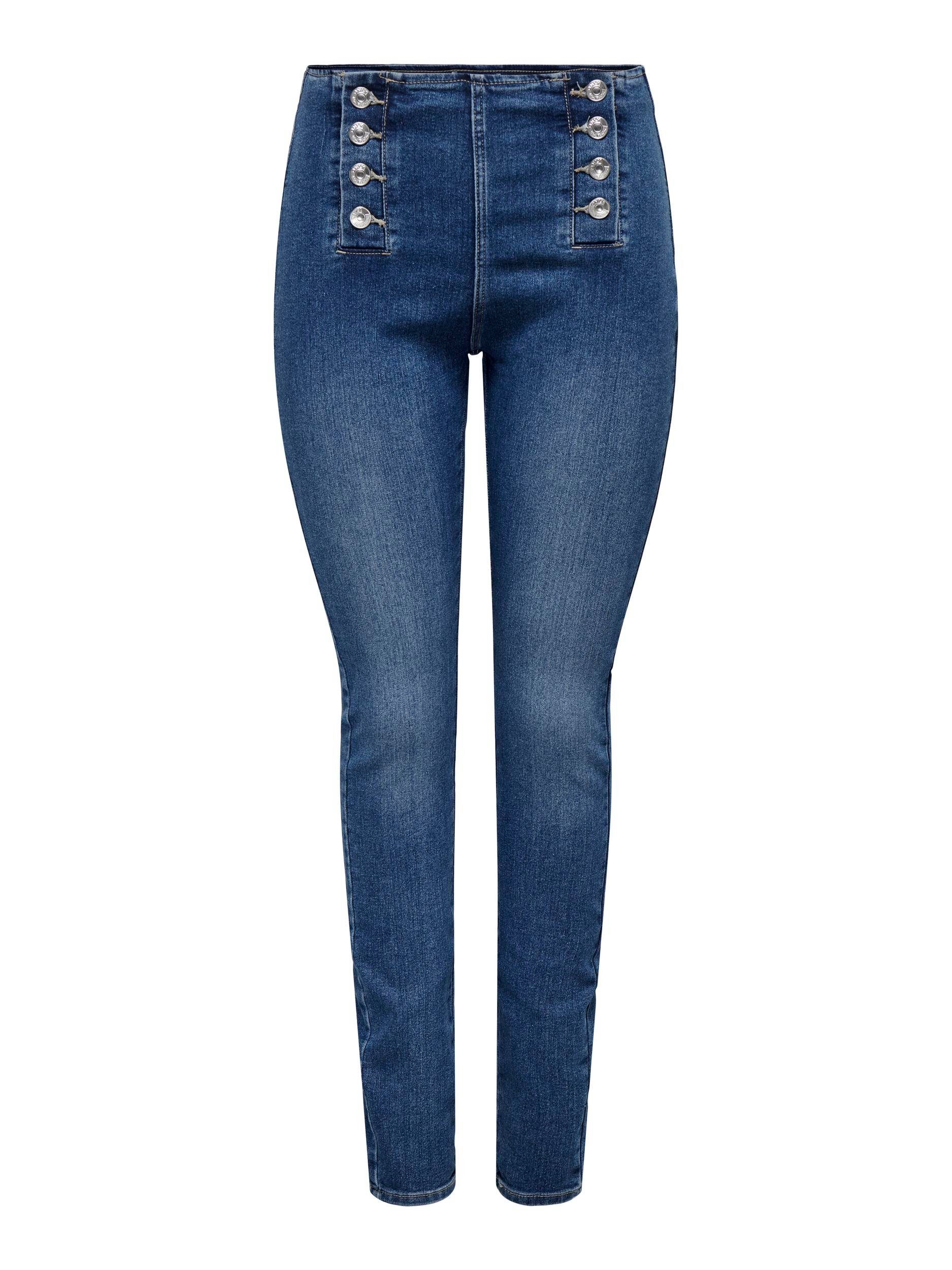 ONLY Skinny-fit-Jeans ONLDAISY HW BUTTON Blue SKINNY Denim DNM Medium