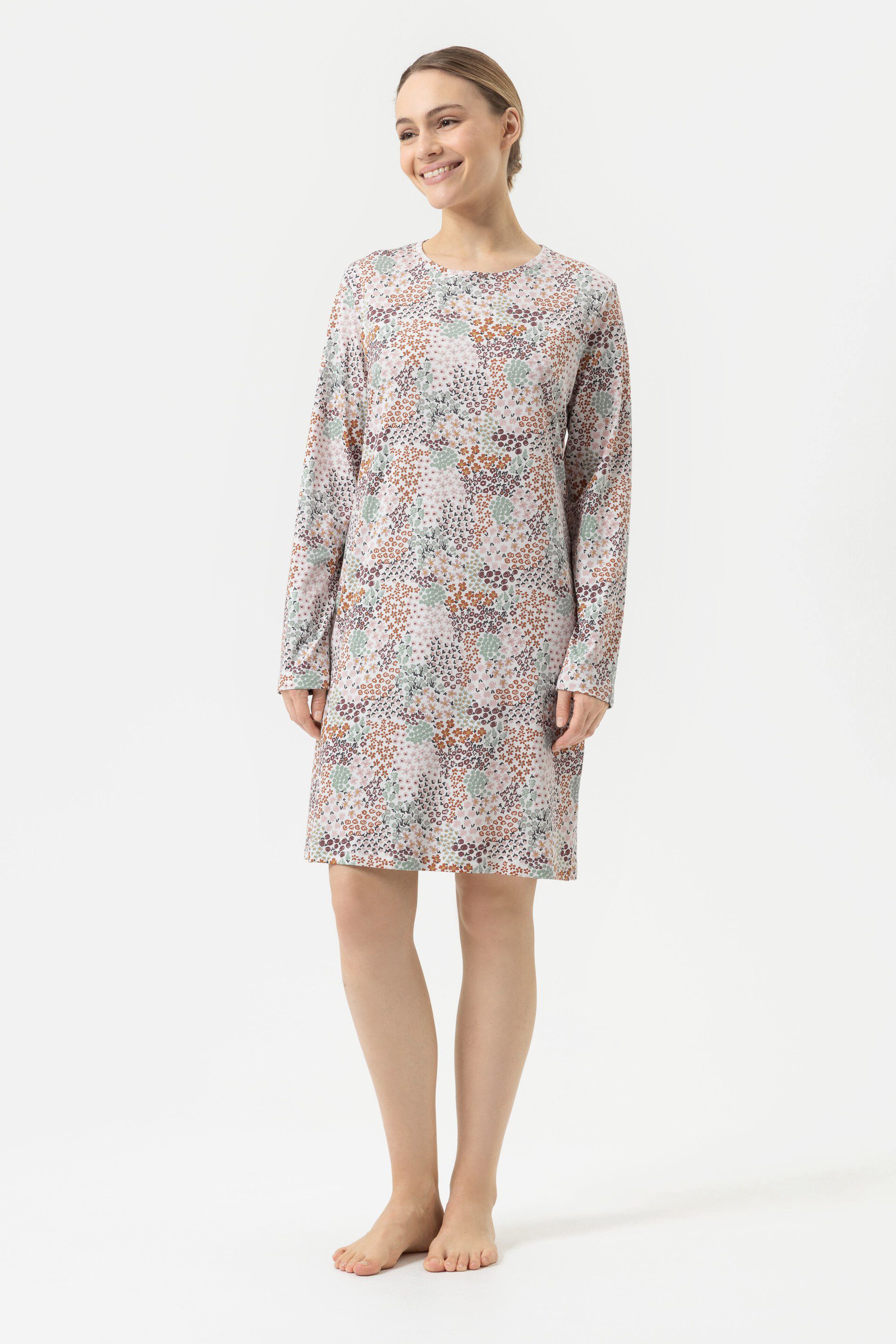 Mey Nachthemd Damen Serie Flower Bed Allover-Print mit Blumen (1-tlg) Floraler Print, Interlock Jersey, 100% Baumwolle, Hautfreundlich