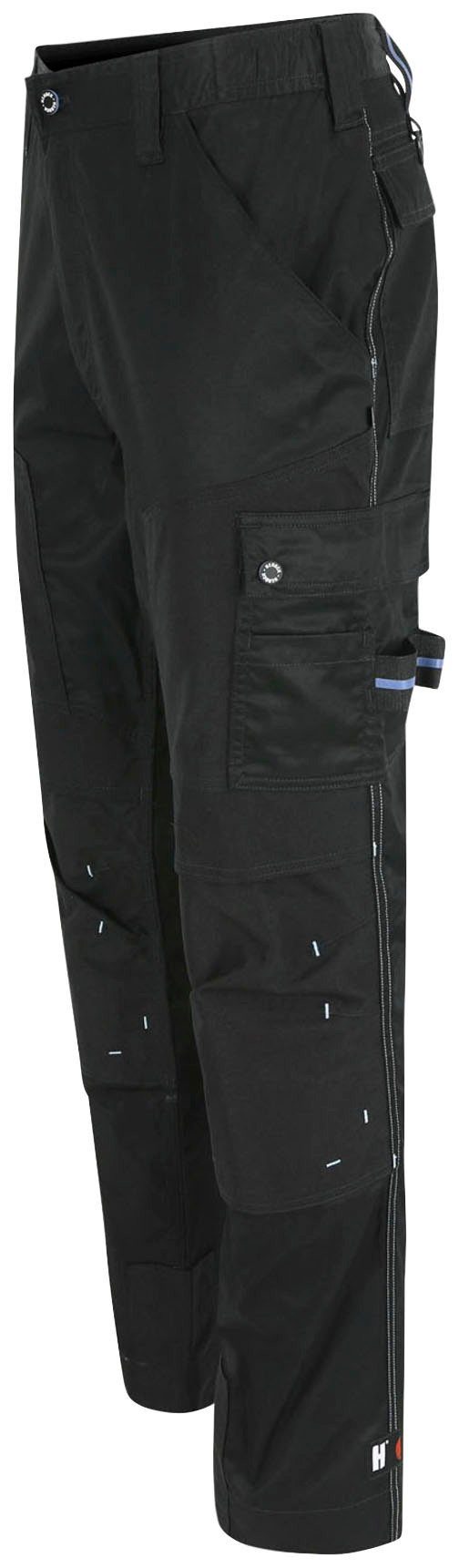 Farben Herock schwarz Coolmax® Viele Stretch, -Techn.; mehrere Taschen, Capua Hose leicht Arbeitshose mit