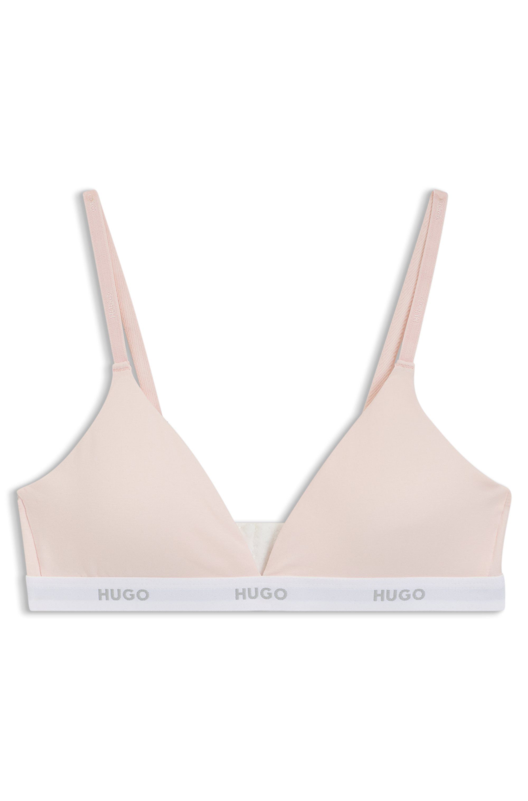 Triangel-BH aus Stretch-Baumwolle mit Logo-Unterbrustband