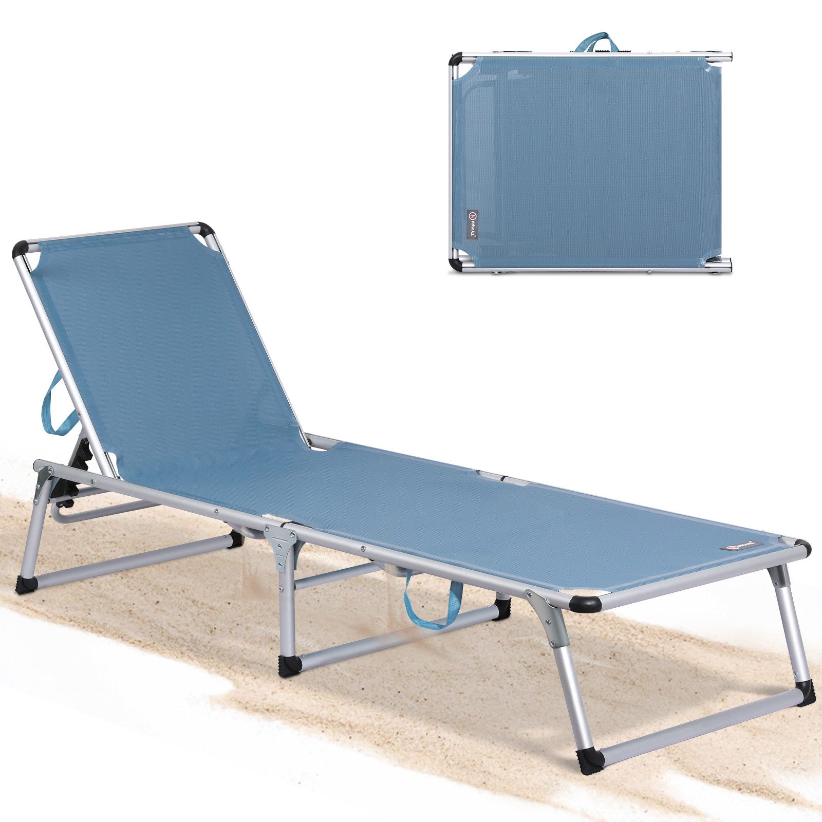 HOMECALL Gartenliege Leicht Sonnenliege Klappbar Alu Liegestuhl Strandliege günstig online kaufen