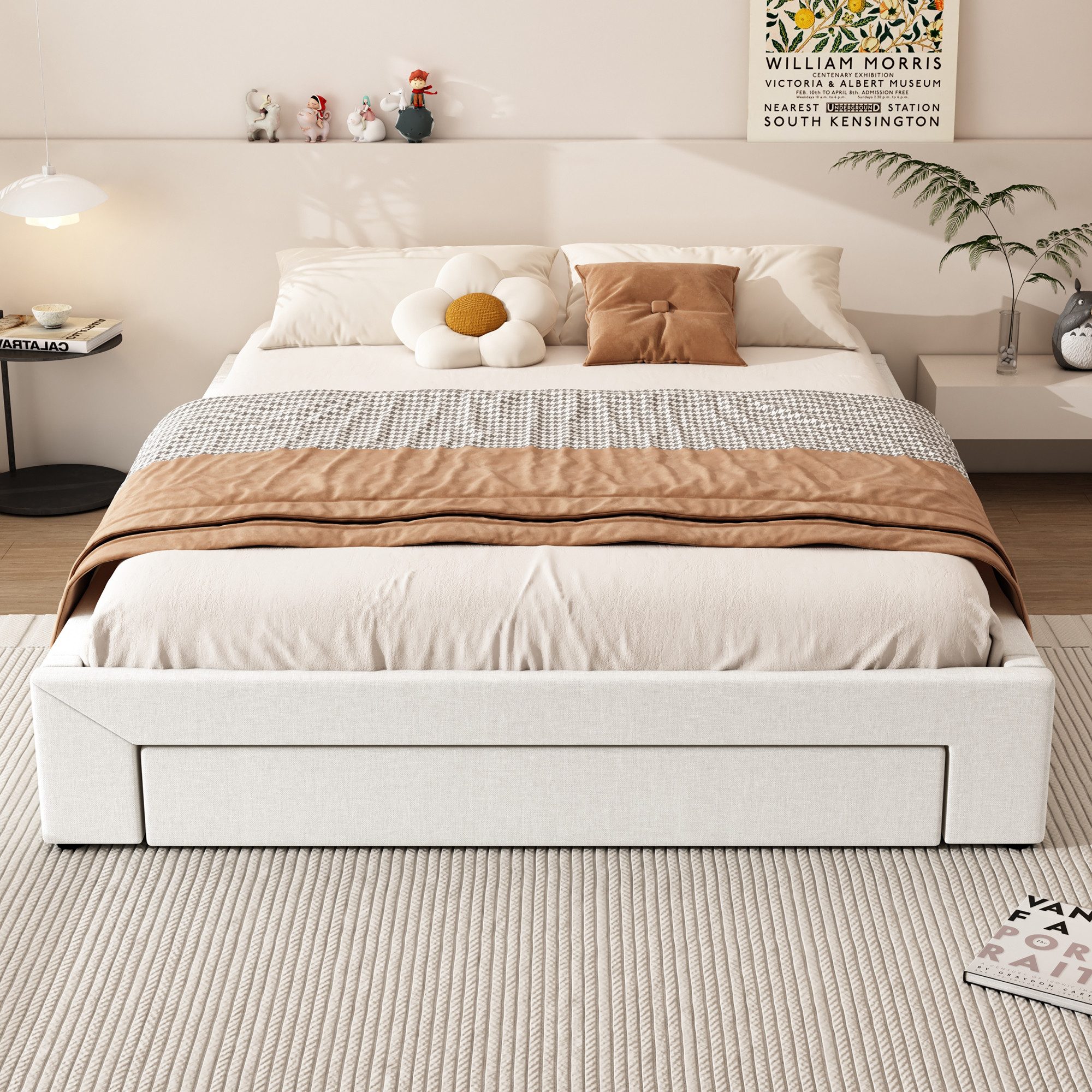Flieks Polsterbett, Doppelbett Flachbett 160x200cm mit günstig online kaufen