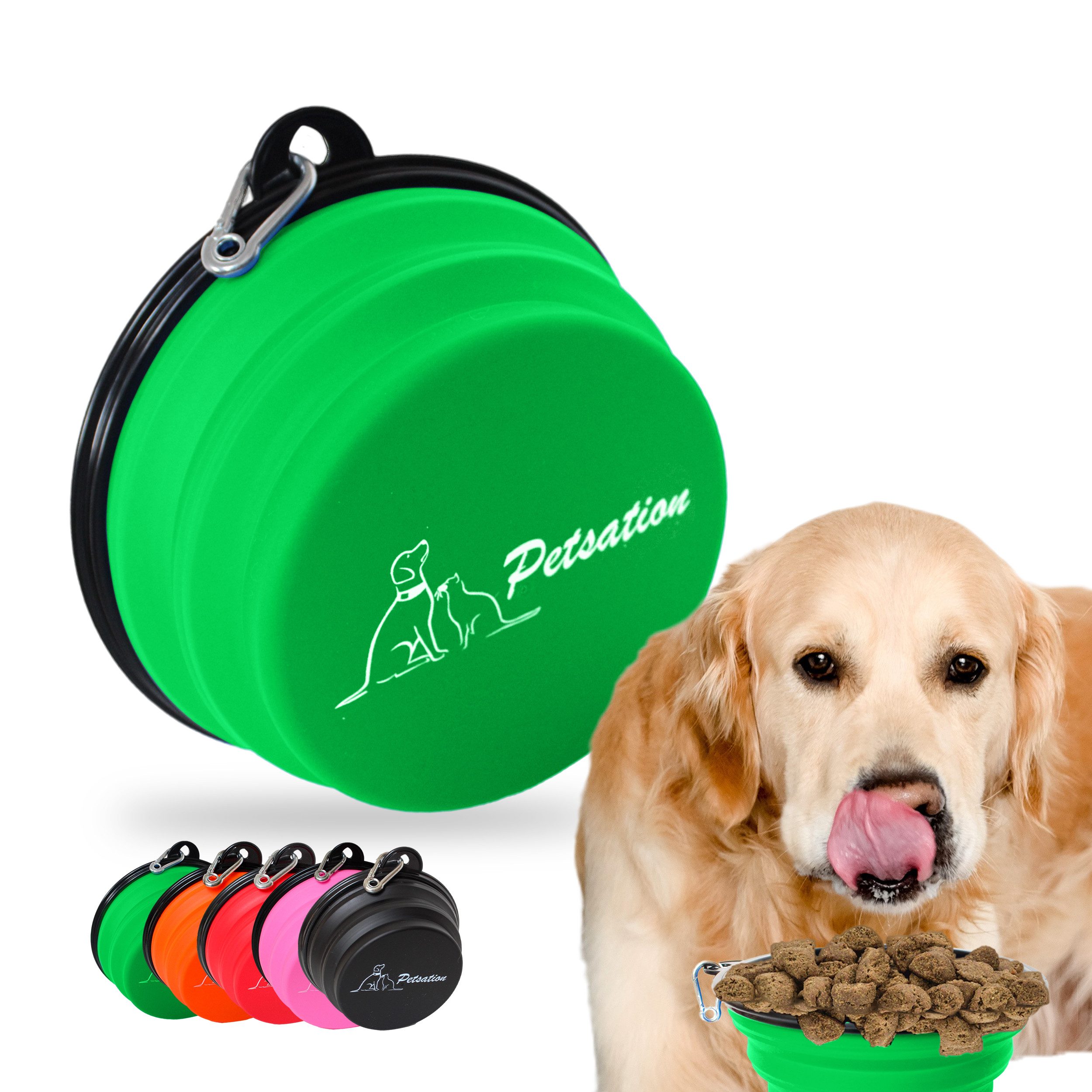 Petsation Reisenapf Hundenapf faltbar für unterwegs - Reisenapf Hund ideal für den Alltag