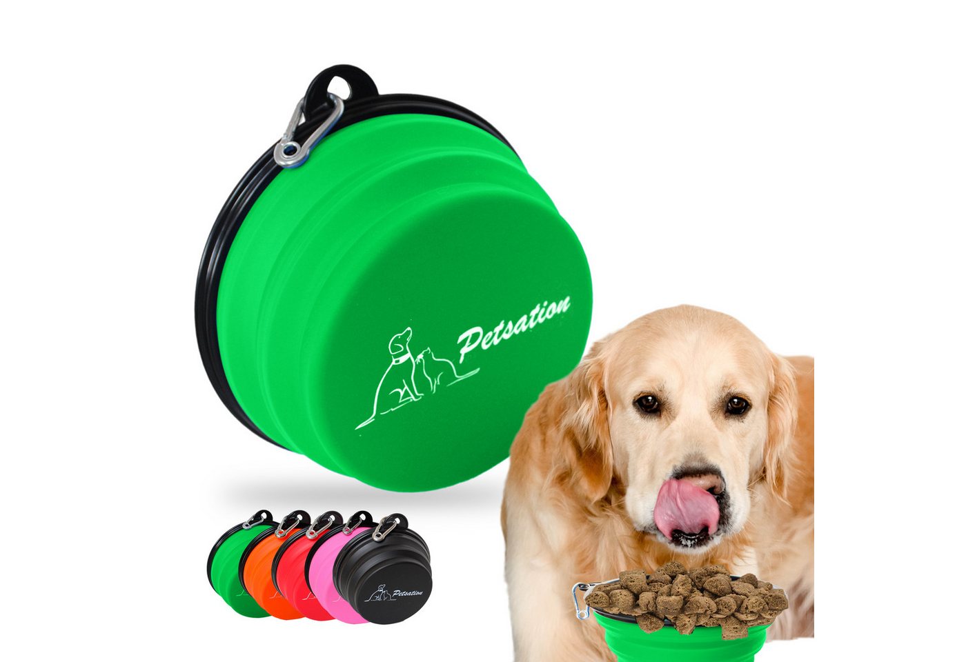 Petsation Reisenapf Hundenapf faltbar für unterwegs - Reisenapf Hund ideal für den Alltag