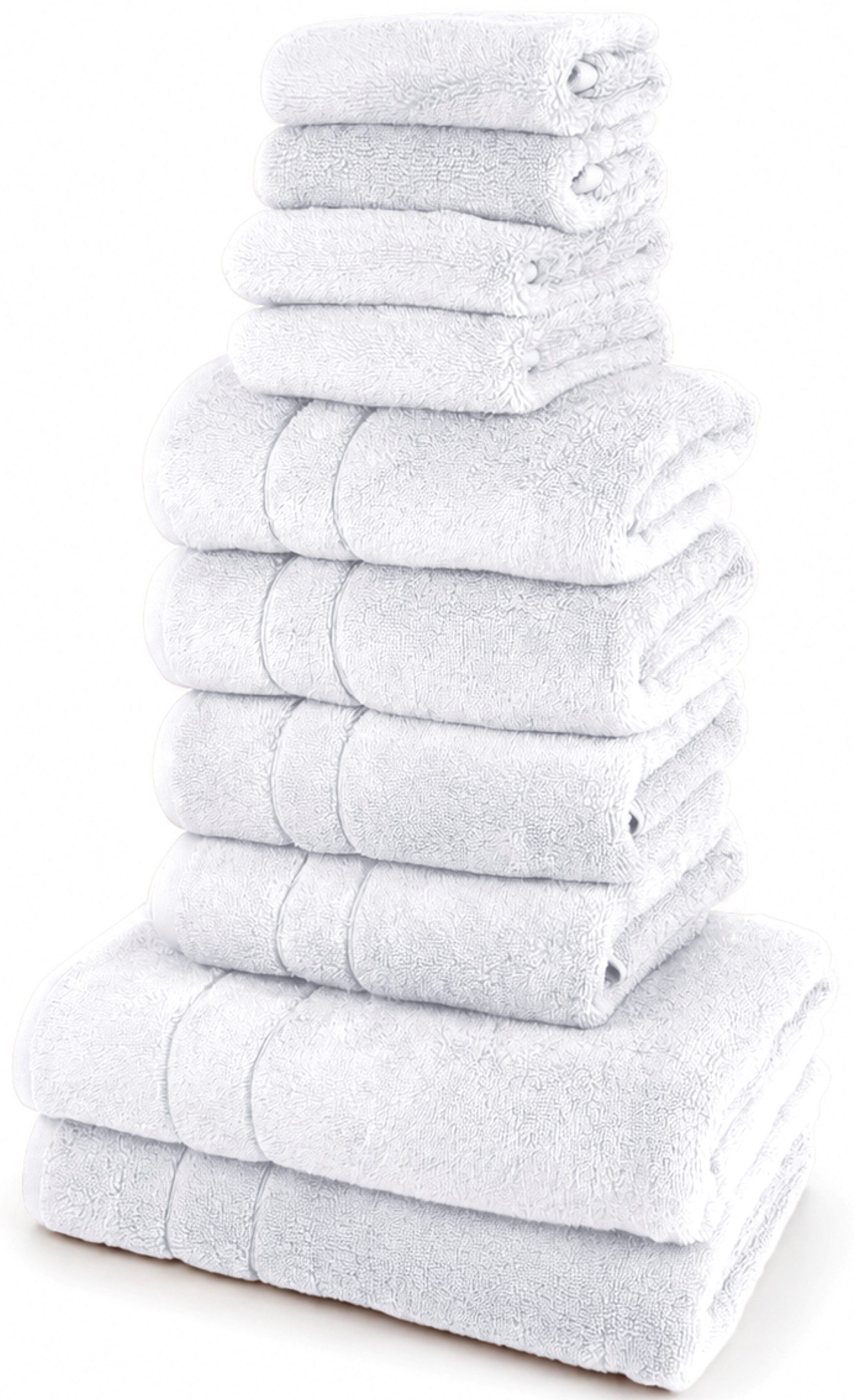 OTTO home Handtuch Set Inga, 3 Qualitäten, Duschtücher, Handtücher, Gästetücher, Seiftücher, Walkfrottier (10-St), Handtücher mit feiner Bordüre, 100% Baumwolle