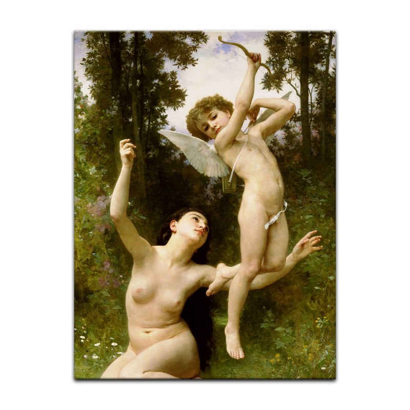 Bilderdepot24 Leinwandbild Alte Meister - William-Adolphe Bouguereau - Flug der Liebe, Menschen