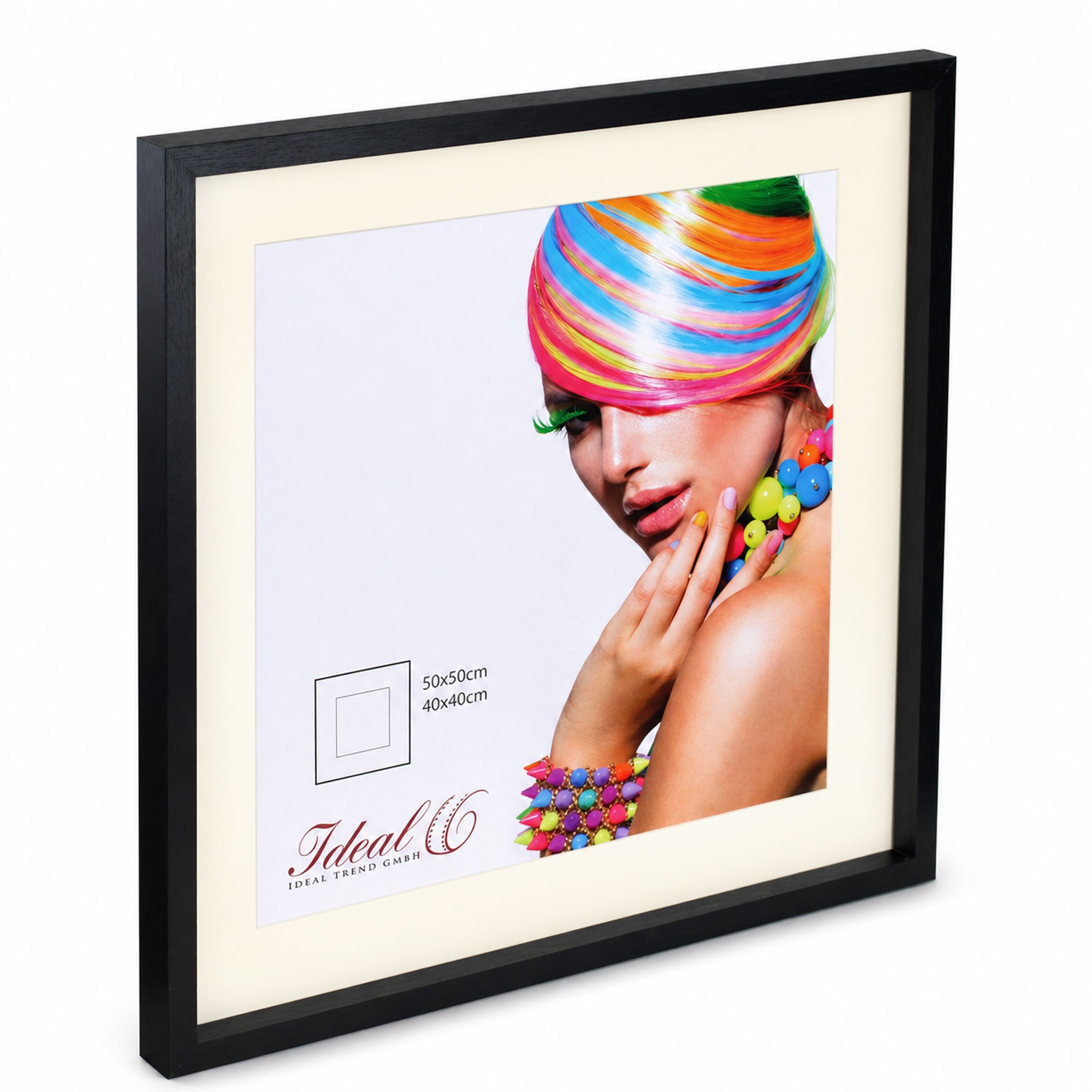 IDEAL TREND Bilderrahmen 3D Objektrahmen Holz Bilderrahmen quadratisch Wanddeko Collage Poster, für 1 Bilder (1 St), Natürliche Holzmaserung sichtbar, leichte Farbabweichungen möglich