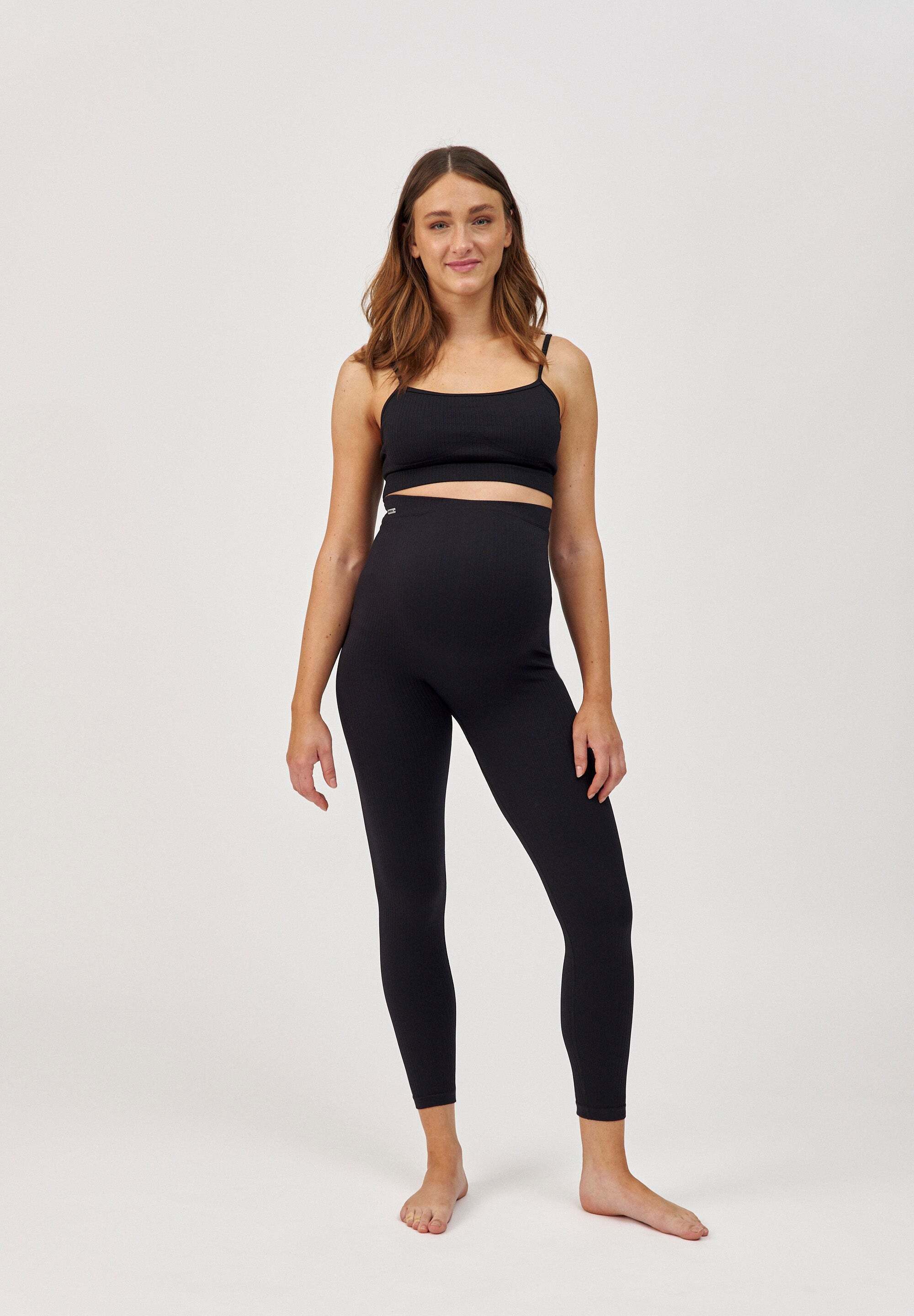 SNOCKS Highwaist Leggings Maternity Leggings (1-tlg) mit flexibler Passform aus ultraweichem Strickmaterial