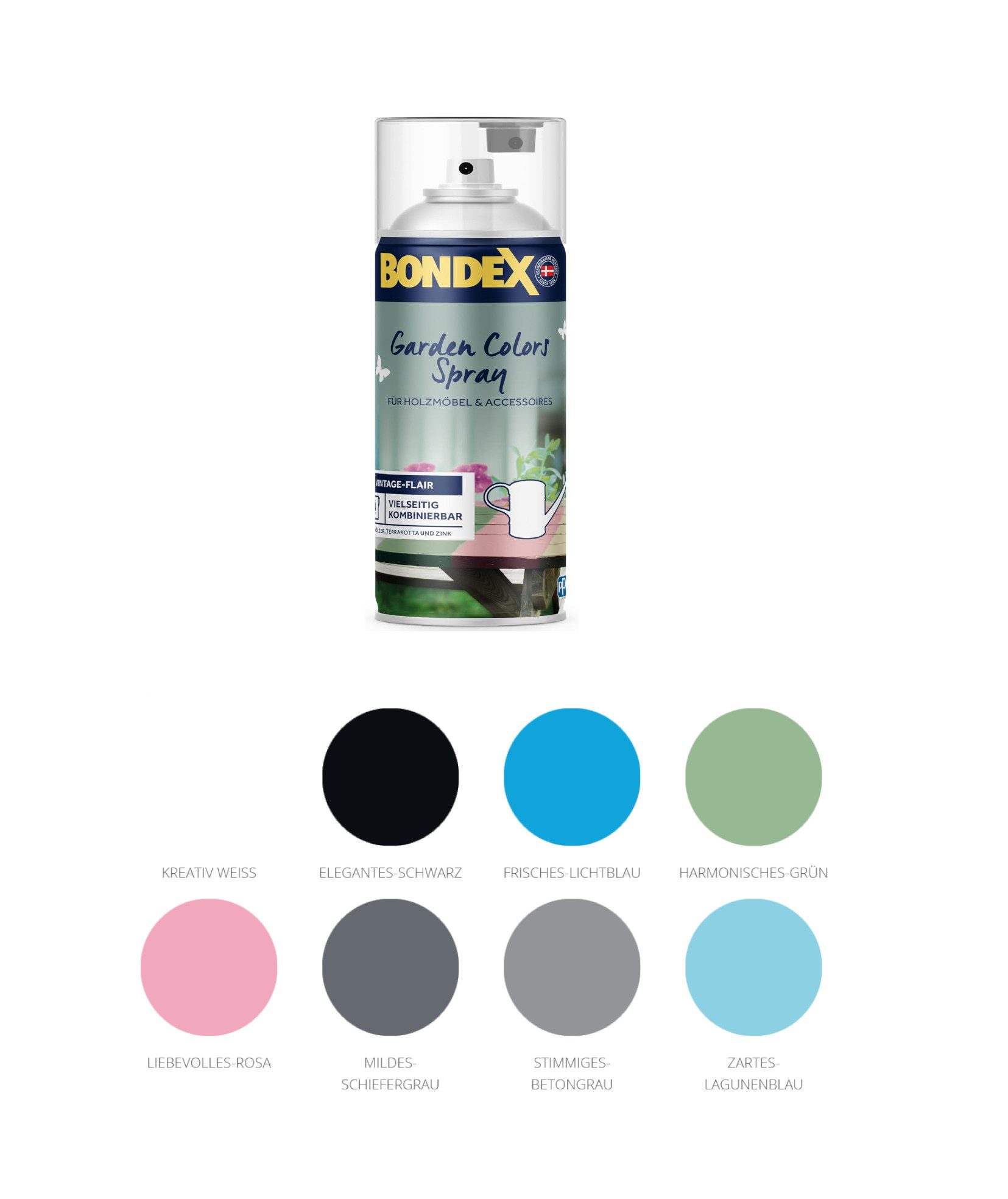 Bondex Lasur Bondex Garden Colors Spray 400ml Seidenmatt Vintage, Seidenmatt, Außenbereich, Acryl-Lackspray