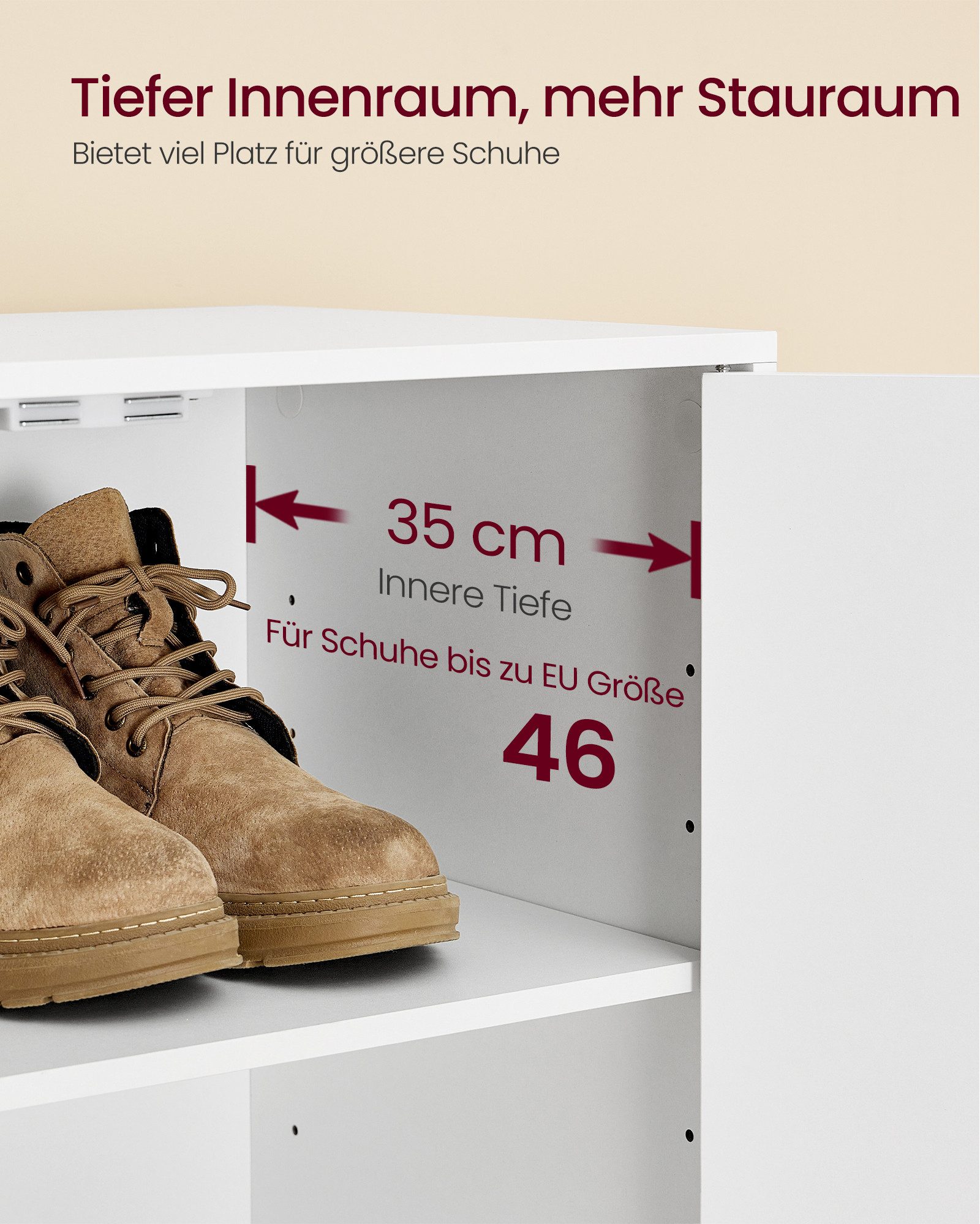 VASAGLE Schuhschrank 9 Ebenen, mit verstellbaren Ablagen, Aufbewahrungsschrank mit Türen 37 x 60 x 175 cm, bis EU-Größe 46