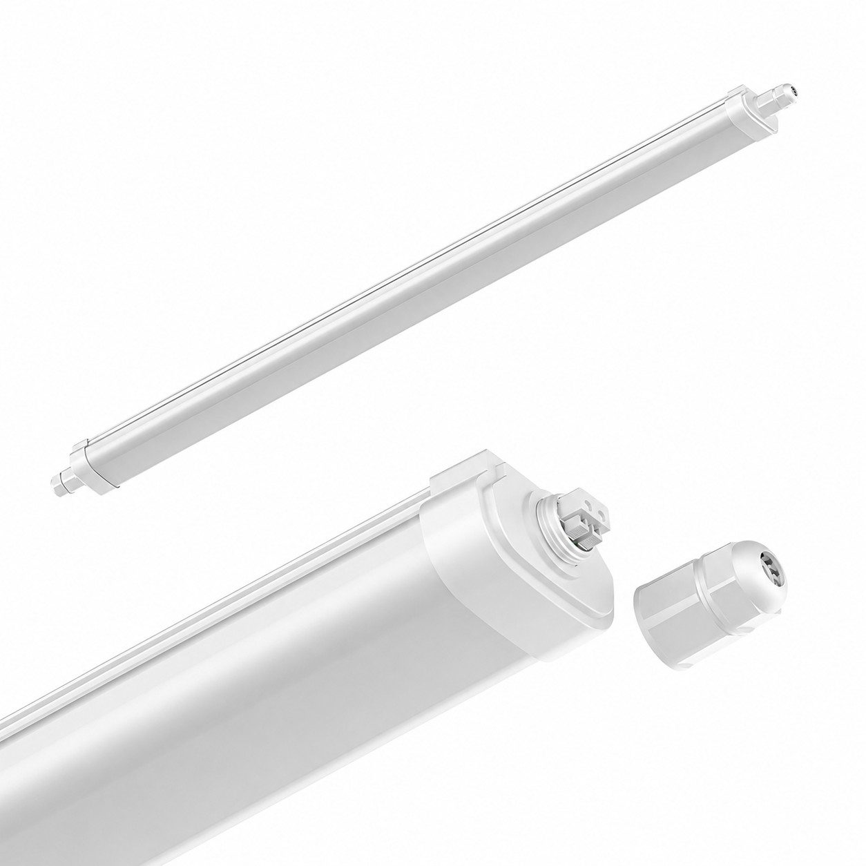 Braytron LED Deckenleuchte 120 cm Feuchtraumleuchte 40W IP65, 3CCT Kellerleuchte Garagenleuchte, 4500 Lumen IK06-Schlagfestigkeit IK06-Schlagfestigkeit
