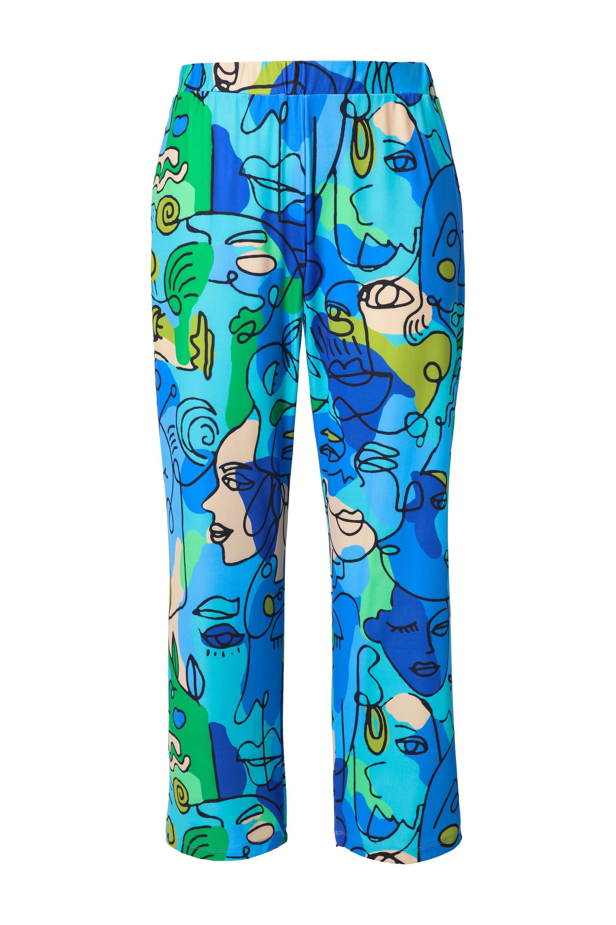 Angel of Style Schlupfhose Hose gerades Bein Gesichter-Muster Elastikbund günstig online kaufen