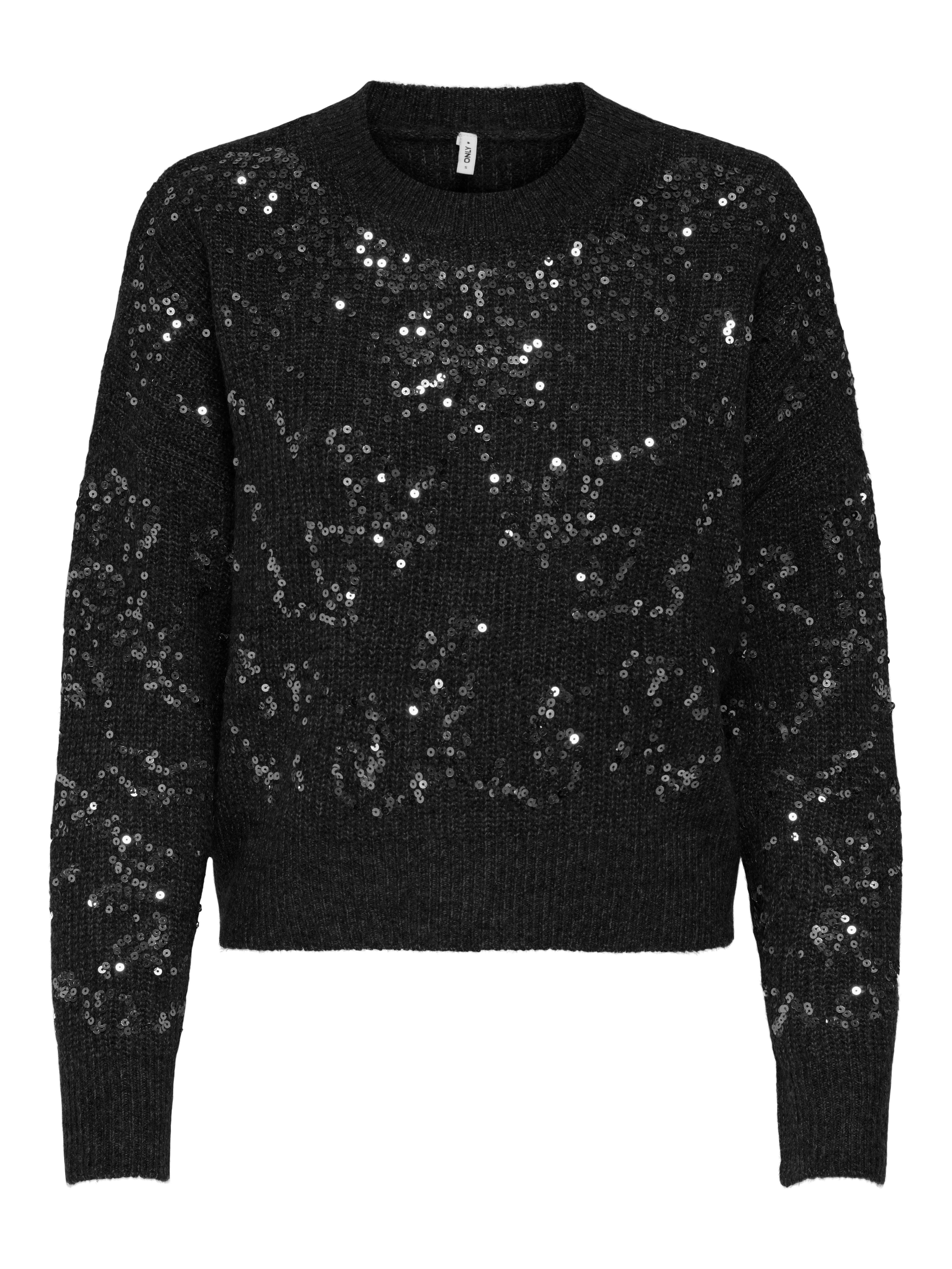Rundhalspullover ONLALTA LS SEQUIN O-NECK KNT