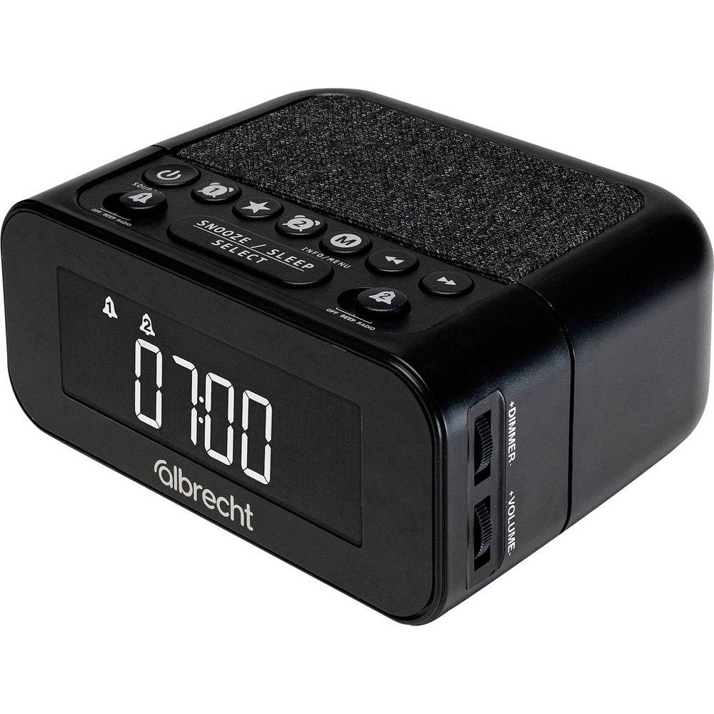 Albrecht DR 451 Radiowecker DAB+, UKW Weckfunktion Schwarz 27453 Radio (Weckfunktion)