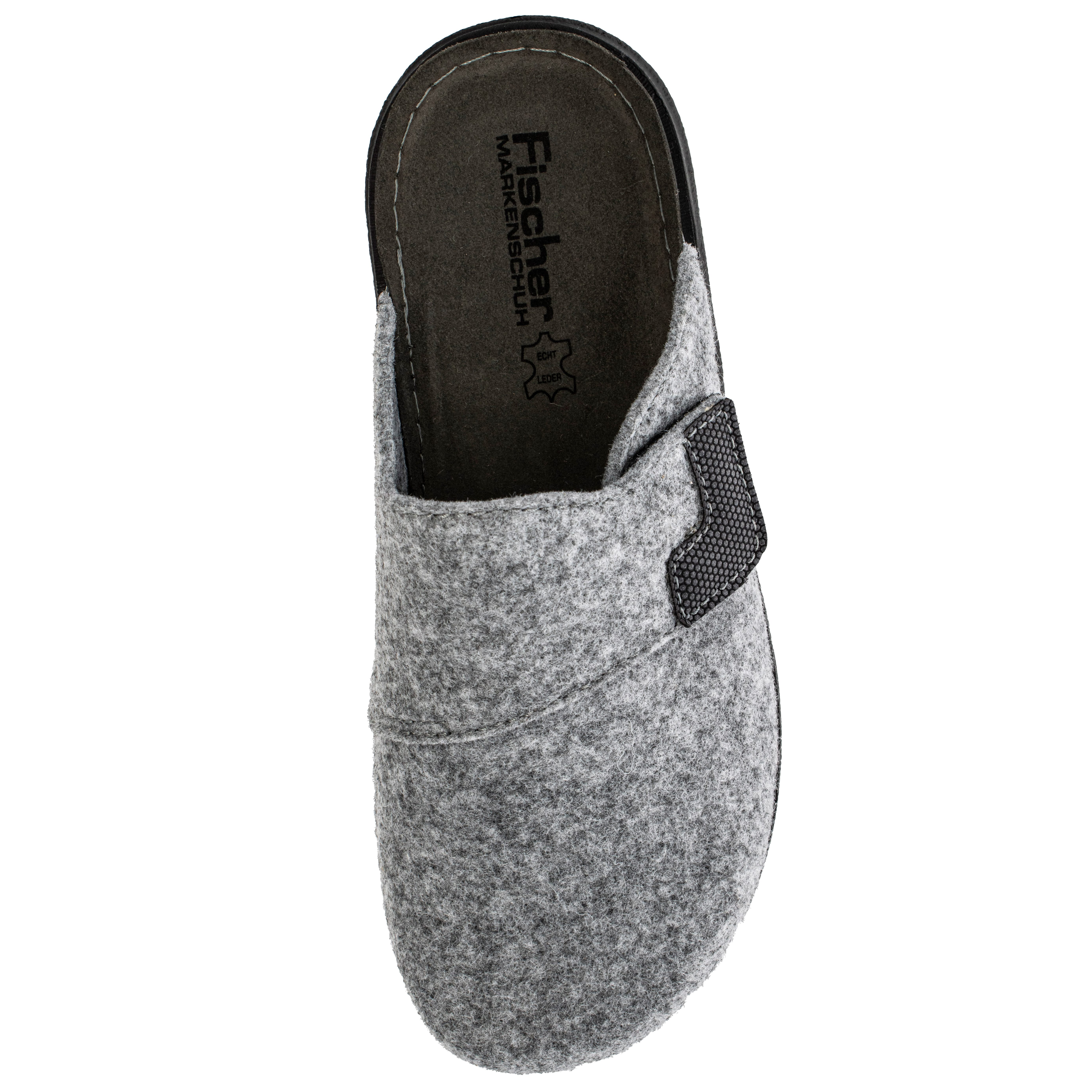 Fischer-Markenschuh Axel Pantoffel aus recyceltem PET Filz, leicht gepolstertes Lederfußbett – Bild 3 von 5