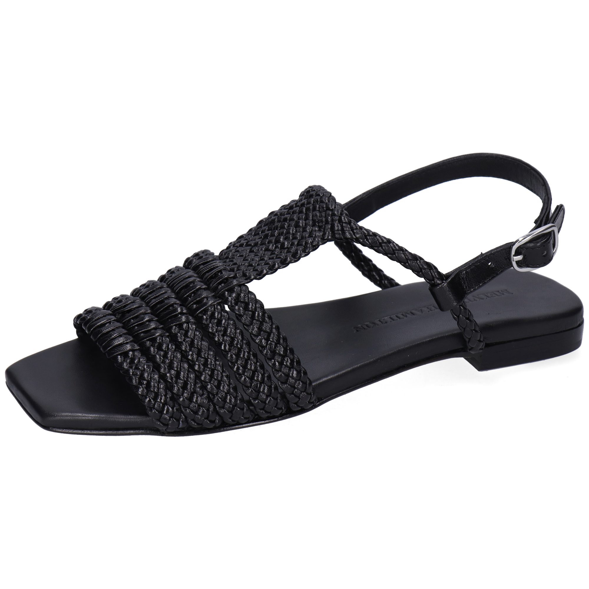 Melvin & Hamilton Sandrine 10 Leder-Geflochtene Schuhe für Damen Sandale Flache Absätze, Echtes Leder, Von Hand geflochten