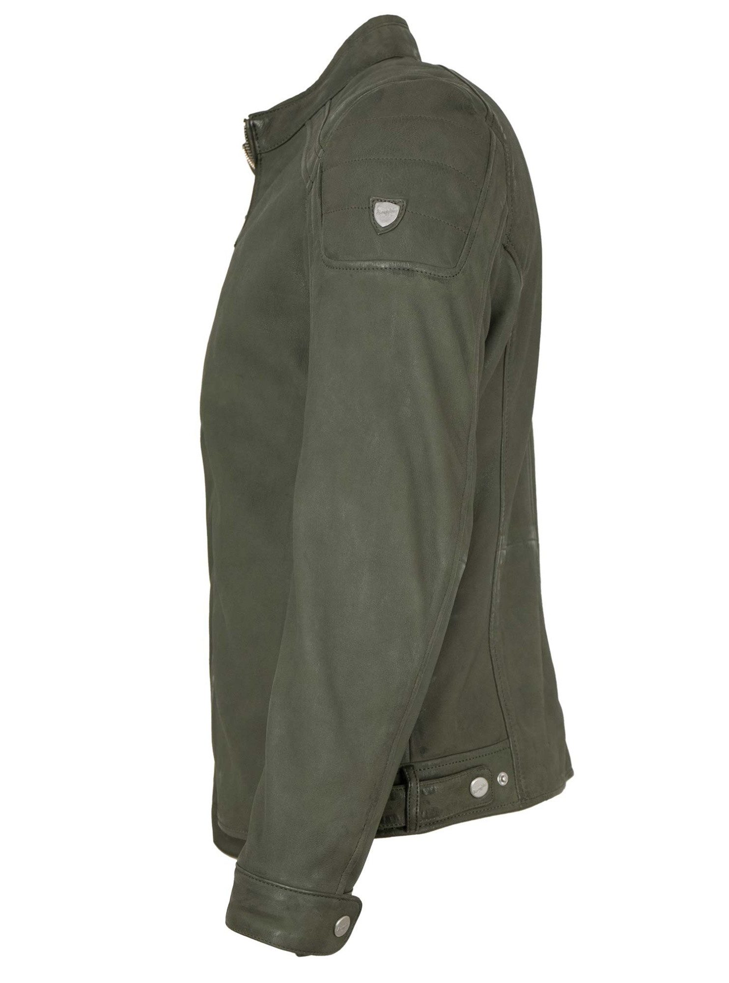 Mauritius Lederjacke MMCayo Mauritius - Herren Lederjacke Lammnubuk olive