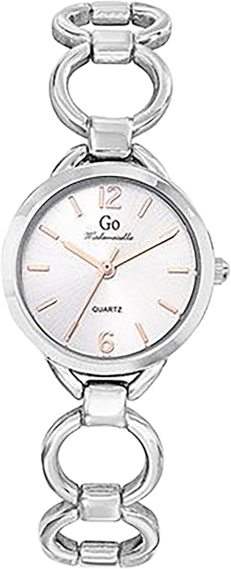 Girl Only Quarzuhr Girl Only GO Damen Armbanduhr, (Analoguhr), Damenuhr GO silber, klein (ca. 26mm) Metallarmband, Fashion-Style