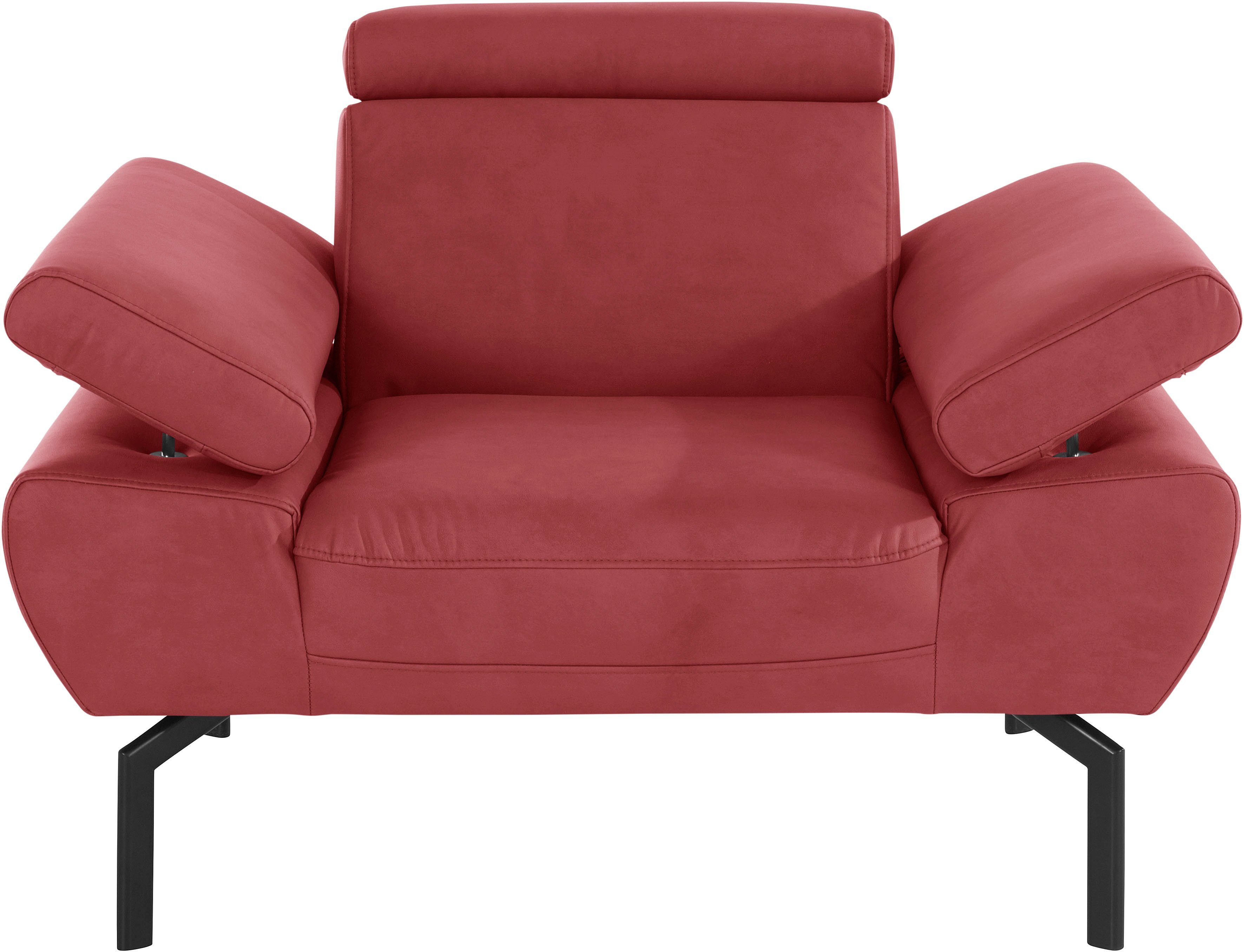 Places of Style Sessel Trapino in mit wahlweise Luxus-Microfaser Luxus, Lederoptik Rückenverstellung