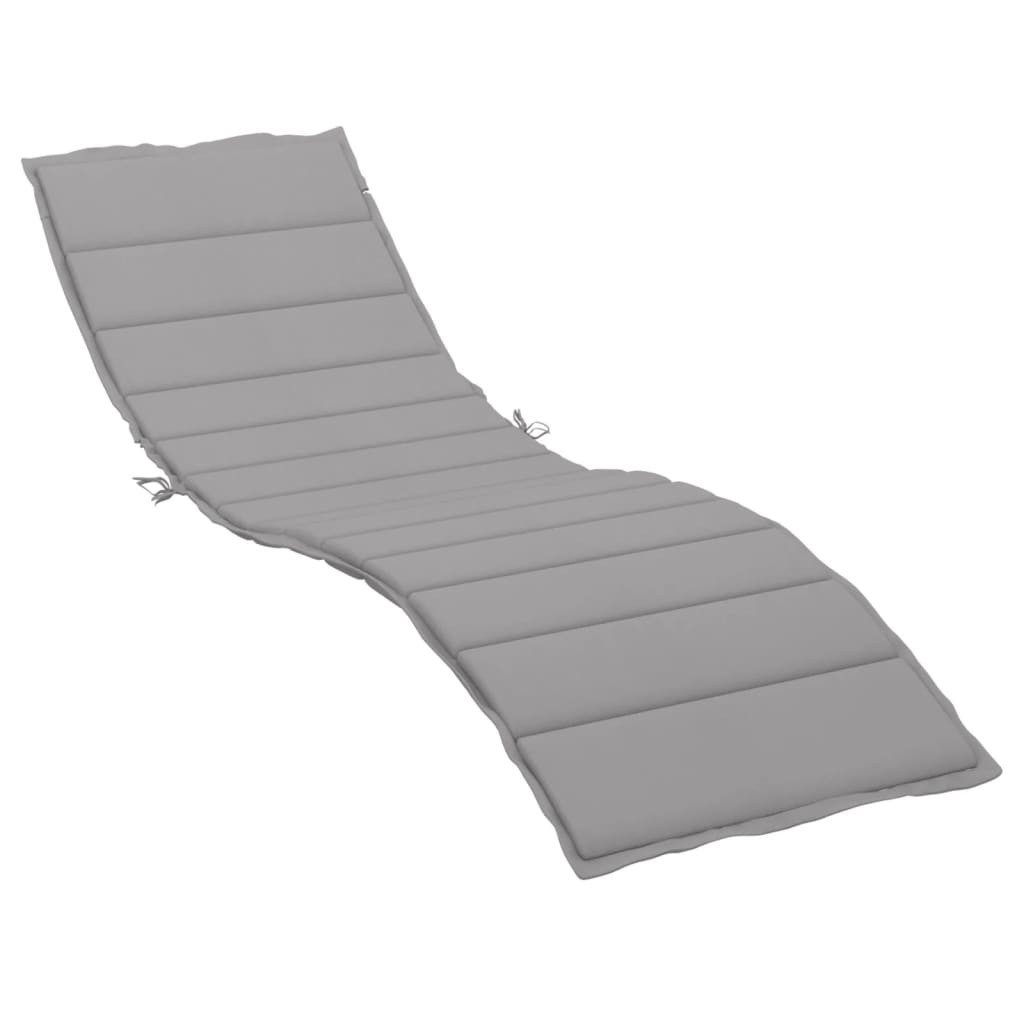 vidaXL Sitzauflage Sonnenliegen-Auflage Grau 200x70x3 cm Oxford-Gewebe, (1 St)