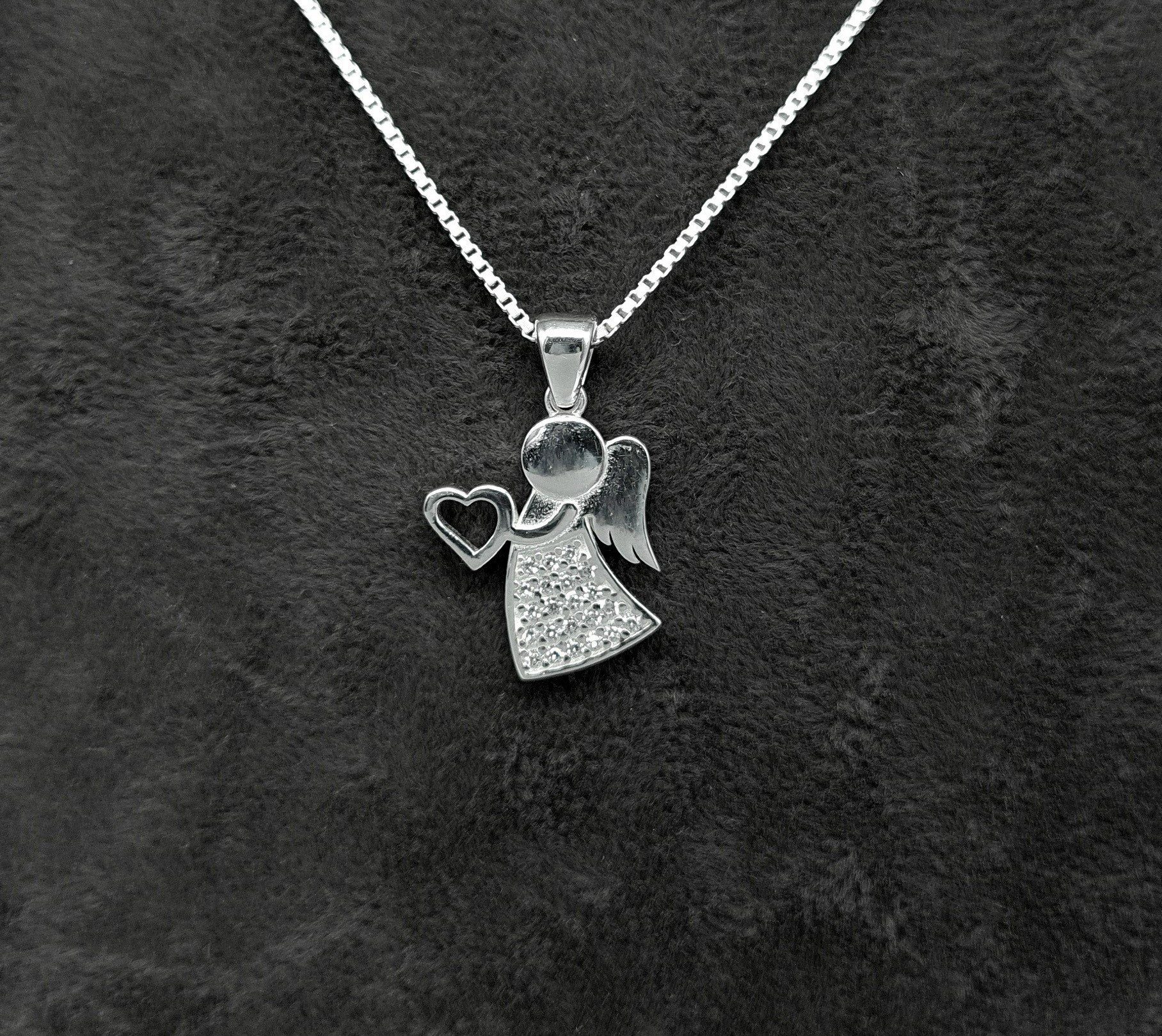 NAHLE Kette mit Anhänger Silberkette 925 Engel Silber Schutzengel, 925 Silb günstig online kaufen