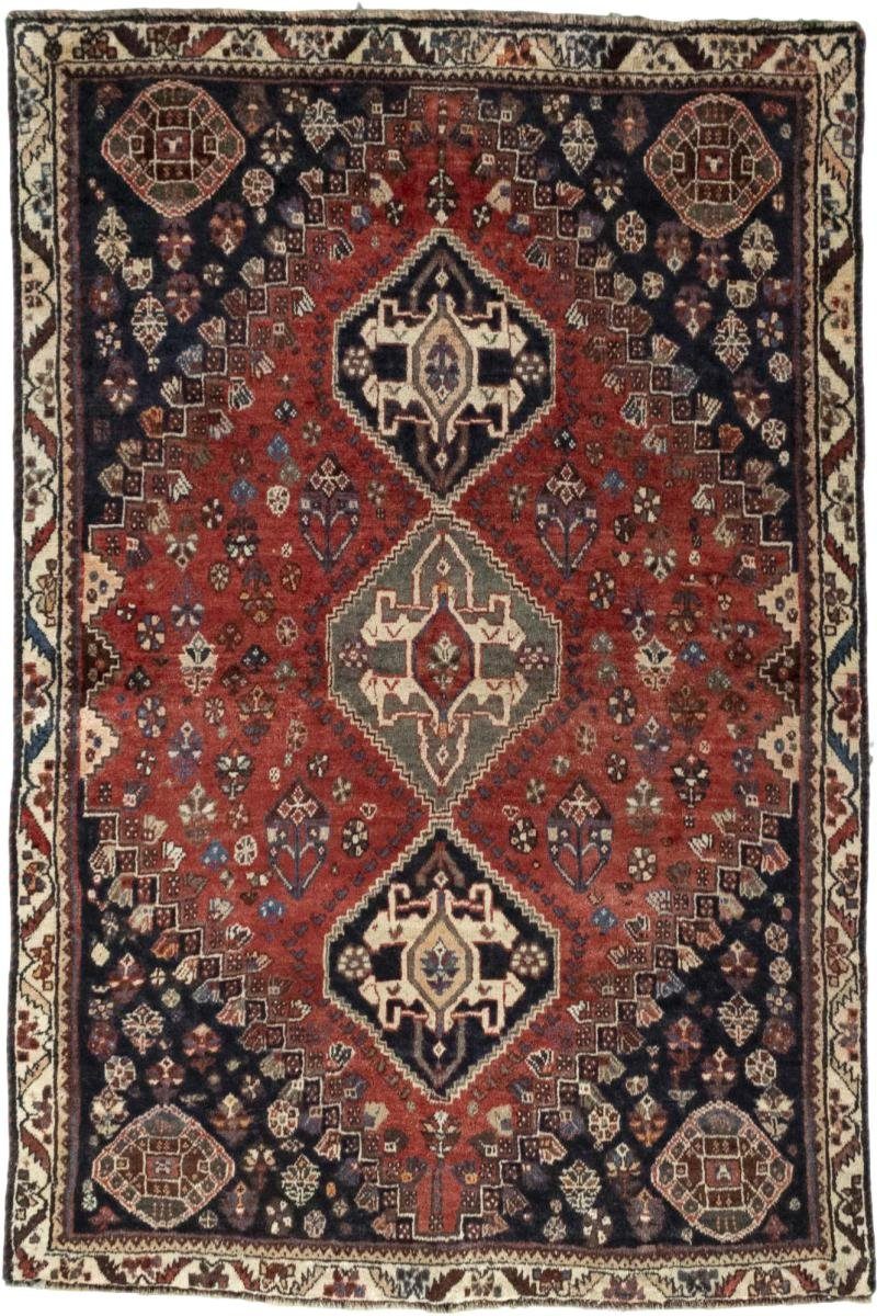 Orientteppich Shiraz 105x157 Handgeknüpfter Orientteppich / Perserteppich, Nain Trading, rechteckig, Höhe: 10 mm