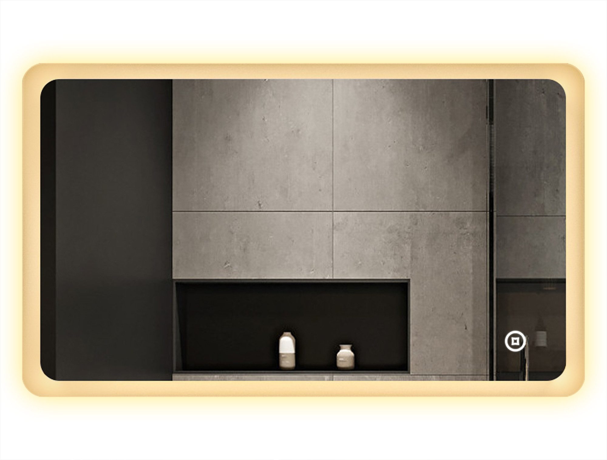 Badspiegel Led Touch 100x60 Wandspiegel mit beleuchtung Speicherfunktion