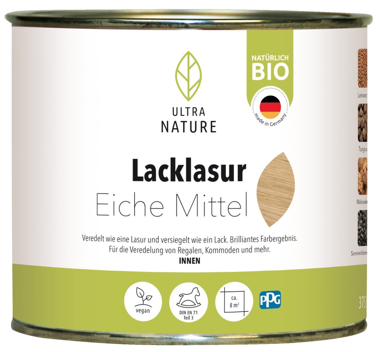 ULTRA NATURE Lasur Ultra Nature Lacklasur 375 ml eiche mittel